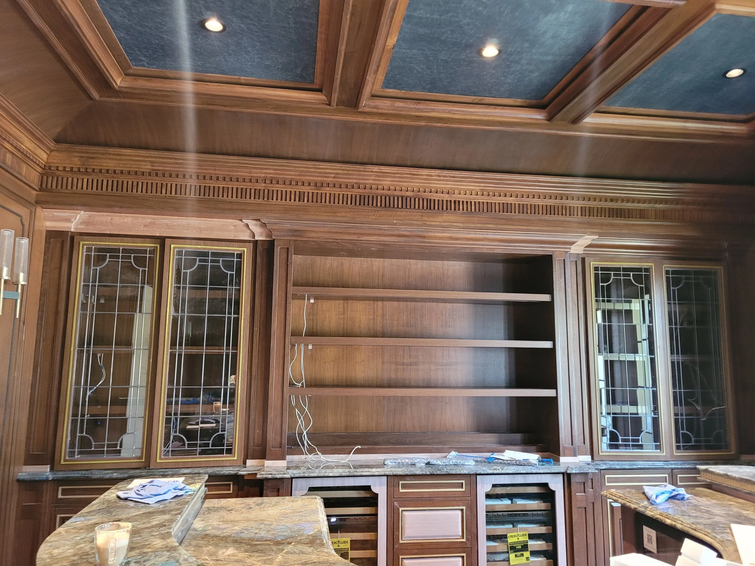 Full-House Wall Paneling and Bar - wall shelving.jpg