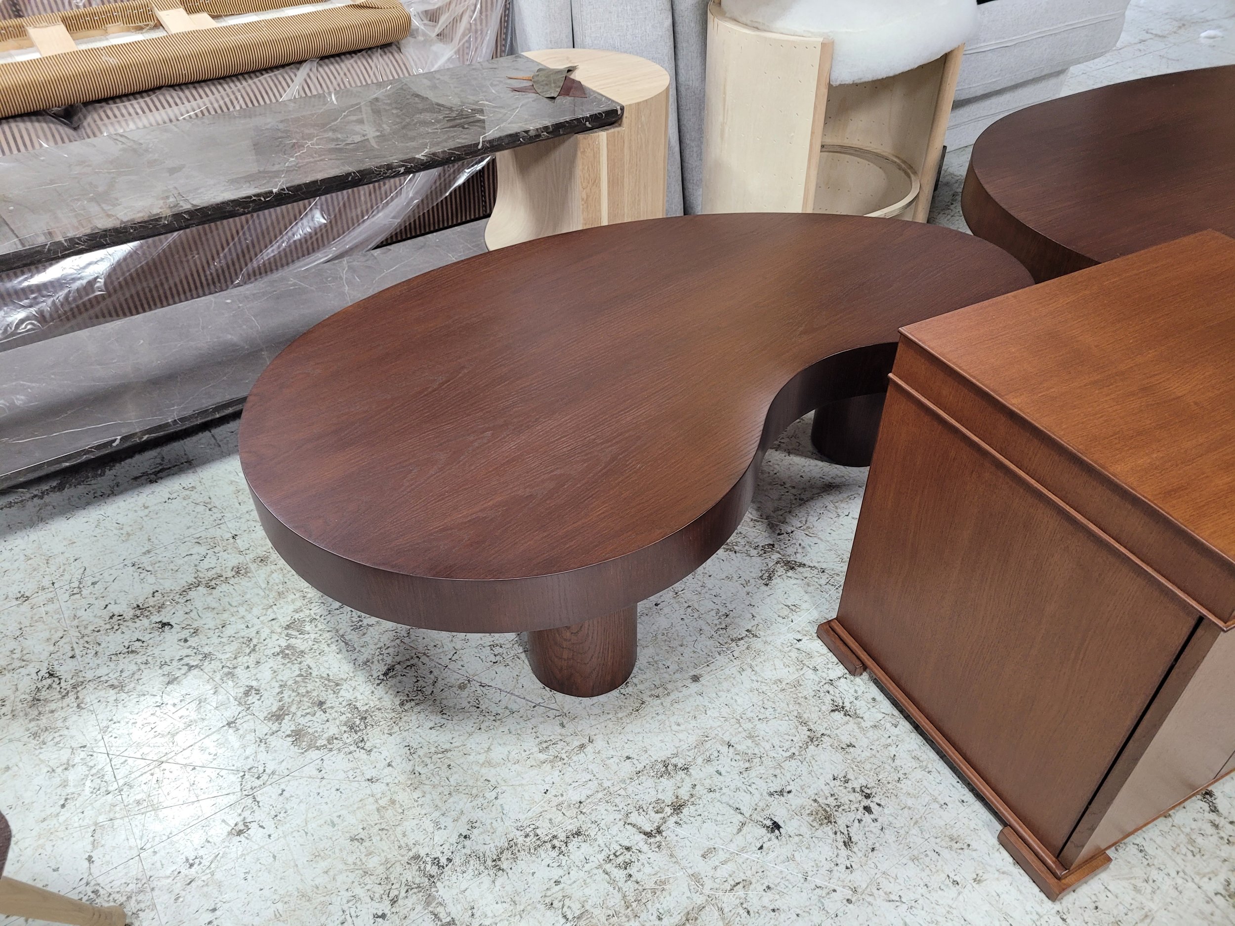 Kidney Shaped Dark Brown Coffee Table.jpg