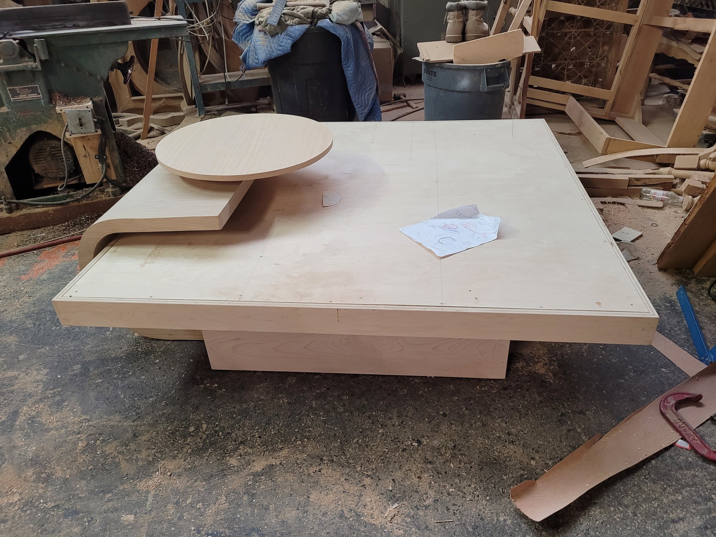 Custom Sculptural Coffee Table with Swivel Tray.jpg