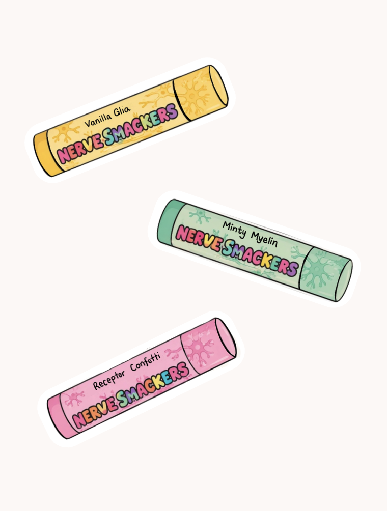 Three pack Nerve Smackers (Vanilla Glia, Minty Myelin, Receptor Confetti)