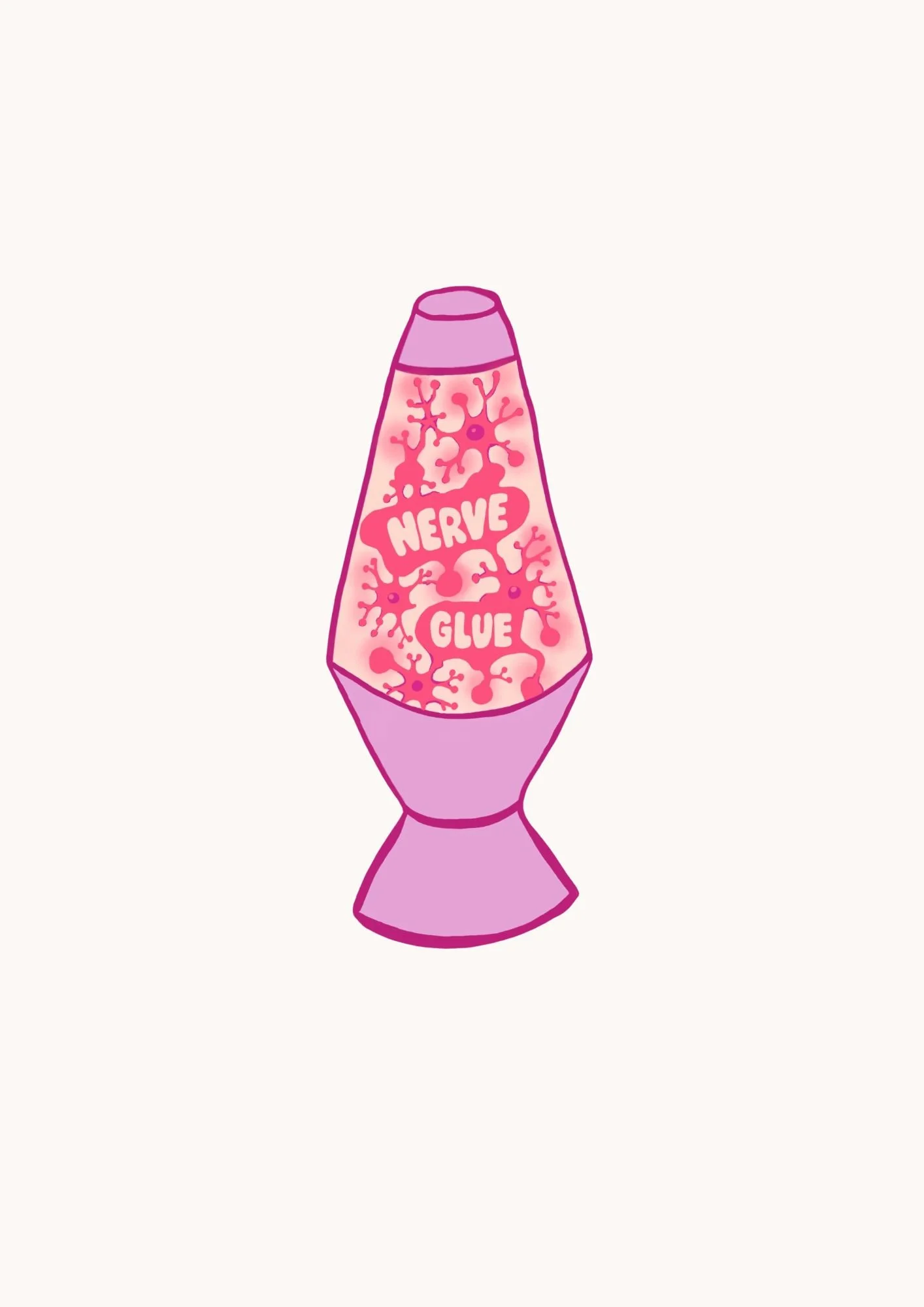 Nerve Glue Lava Lamp Sticker