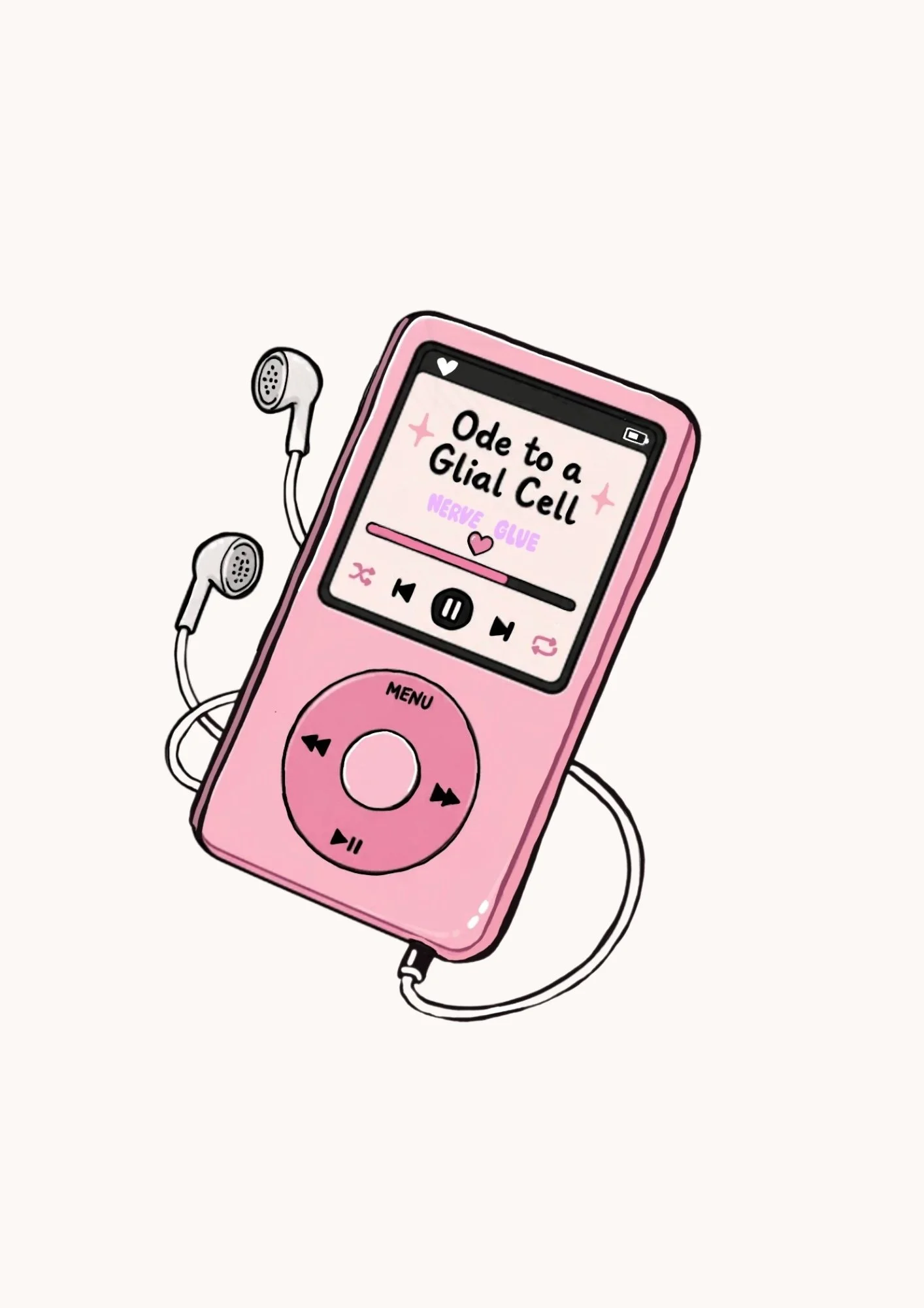Ode to a Glial Cell- iPod Sticker