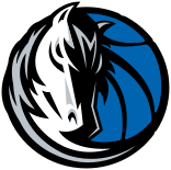 Dallas Mavericks logo featuring a horse head with a basketball background