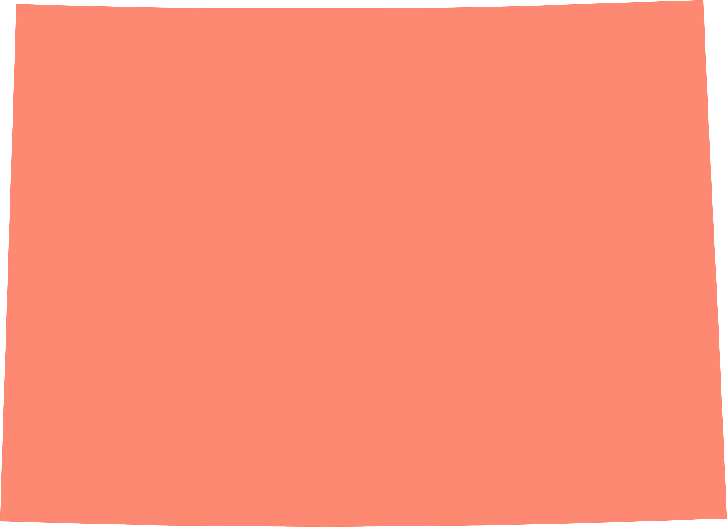 A pink image of the state of Colorado