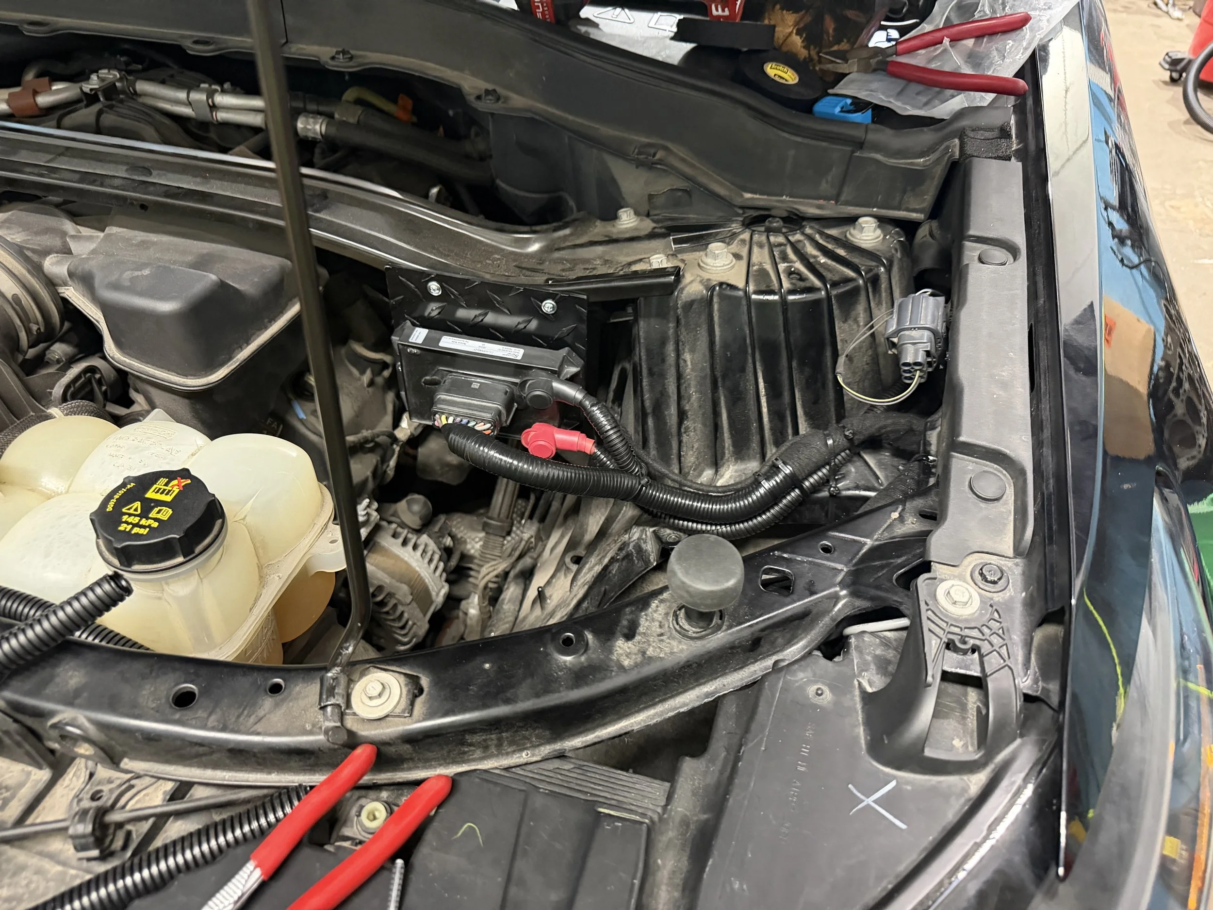 Police car wiring installation