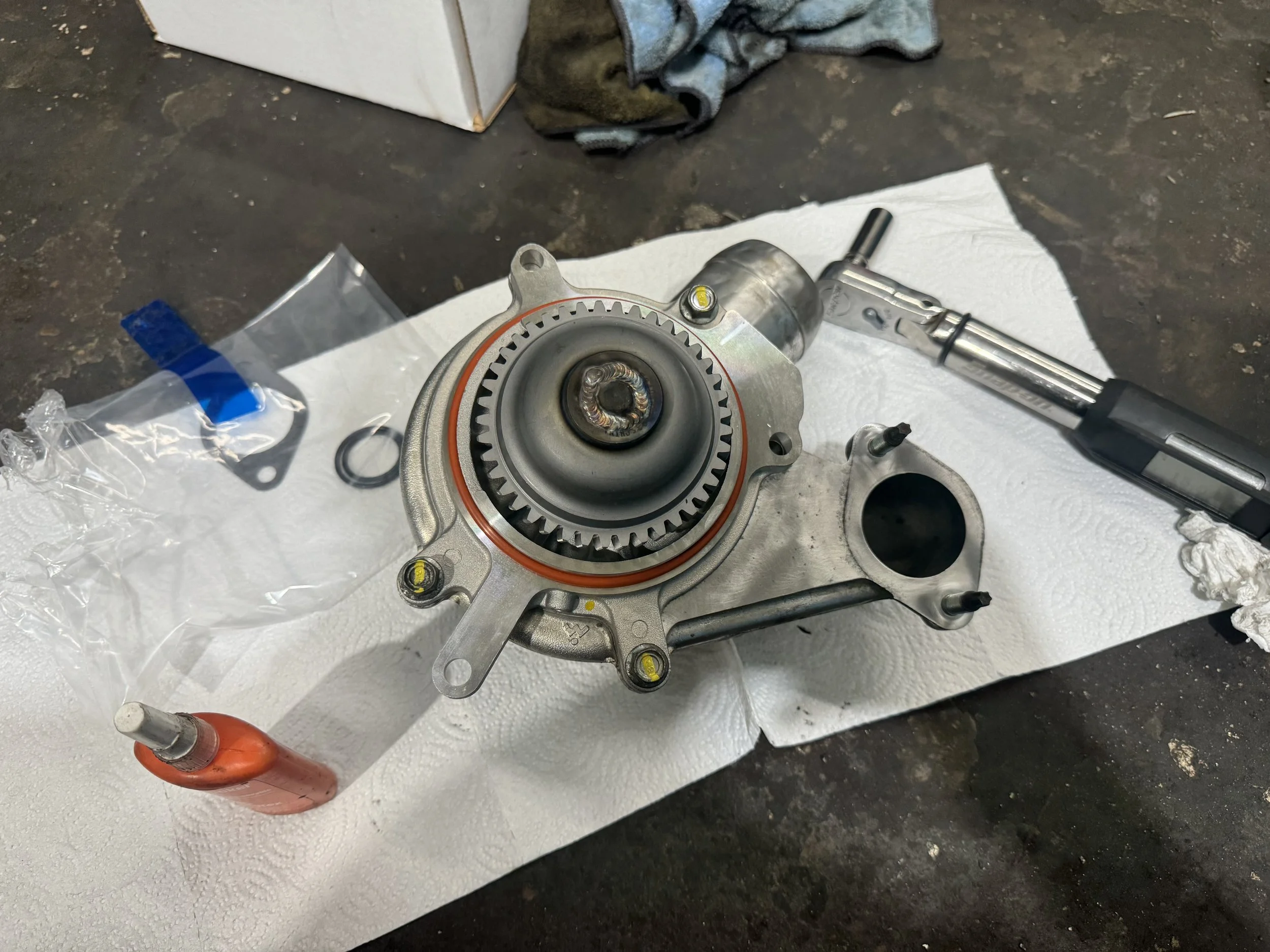 Tig welded water pump - LML DURAMAX