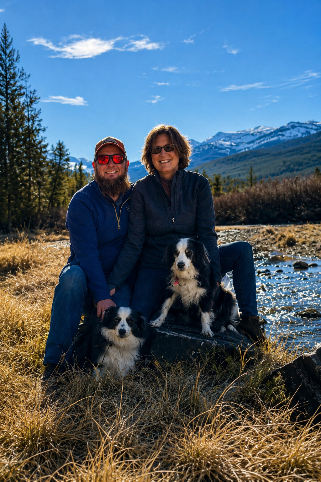 Enjoying what Sheridan County has to offer with my wife, Genny, Rosemary and Thyme.