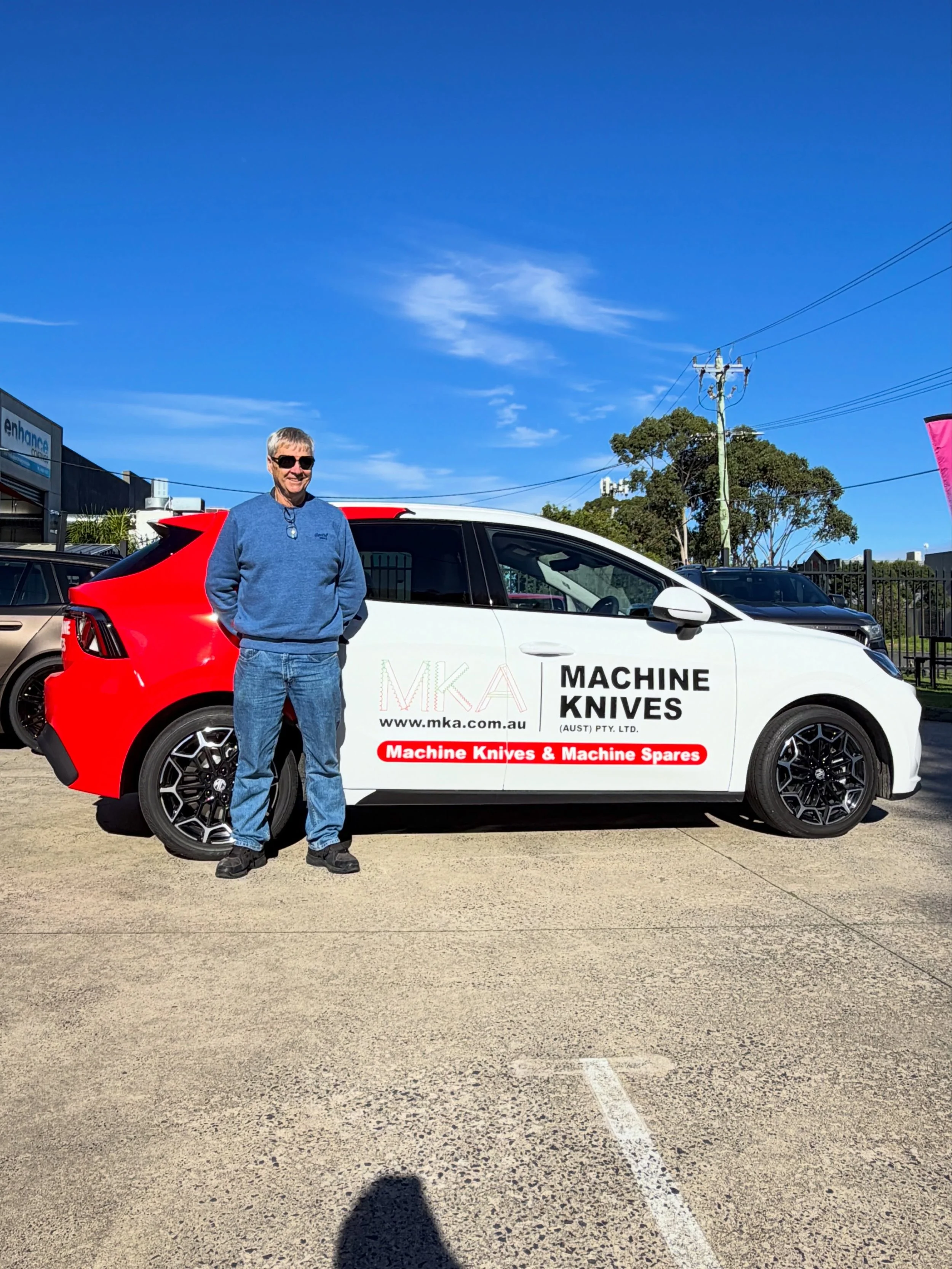 Freshly wrapped and ready for the road.

It was great to hand over this new MG to Noel from MKA Machine Knives Australia this week.

MKA has been servicing Australian industry for decades, specialising in the manufacture, sharpening and reconditionin