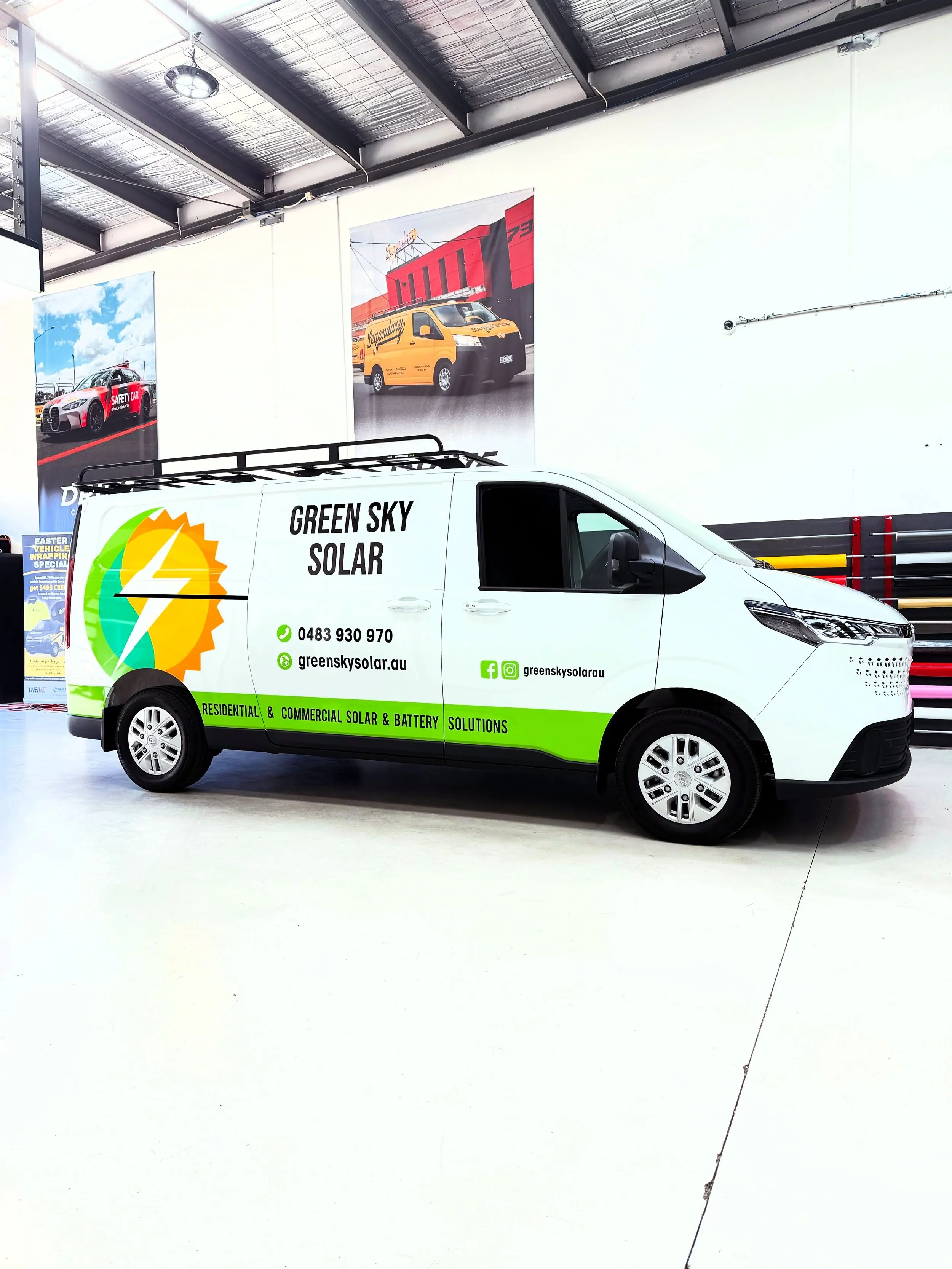 Another van out the door for Green Sky Solar ☀️⚡️

We recently completed this partial wrap for the team at @greenskysolarau helping keep their branding sharp and consistent out on the road.

Green Sky Solar specialise in residential and commercial so