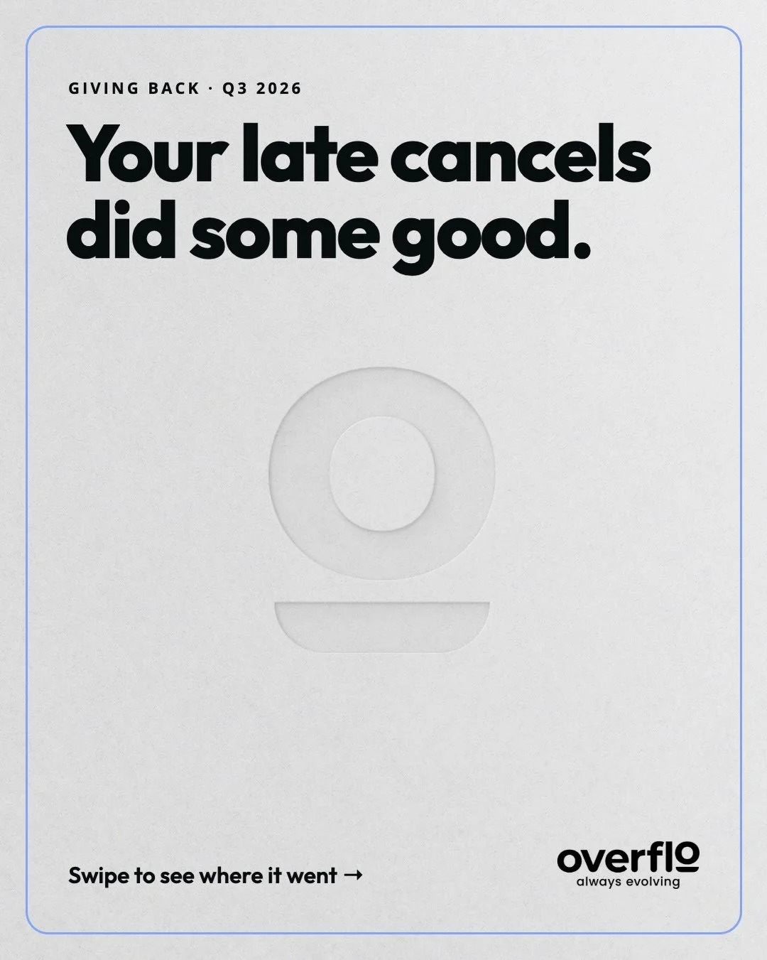 You poured THREE THOUSAND TEN DOLLARS into your community. Every quarter, half of our late-cancel fees go to local nonprofits, and this quarter that&rsquo;s $3,010, split evenly.

Shared across seven partners doing real work in Charlotte: KinderMourn