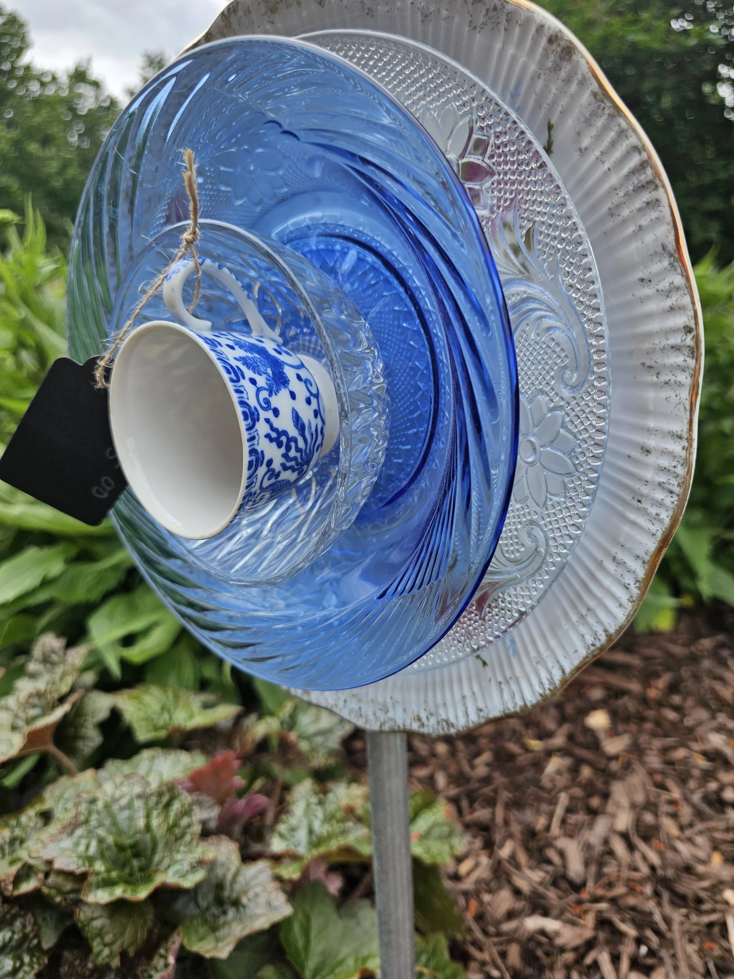 Glass garden flower