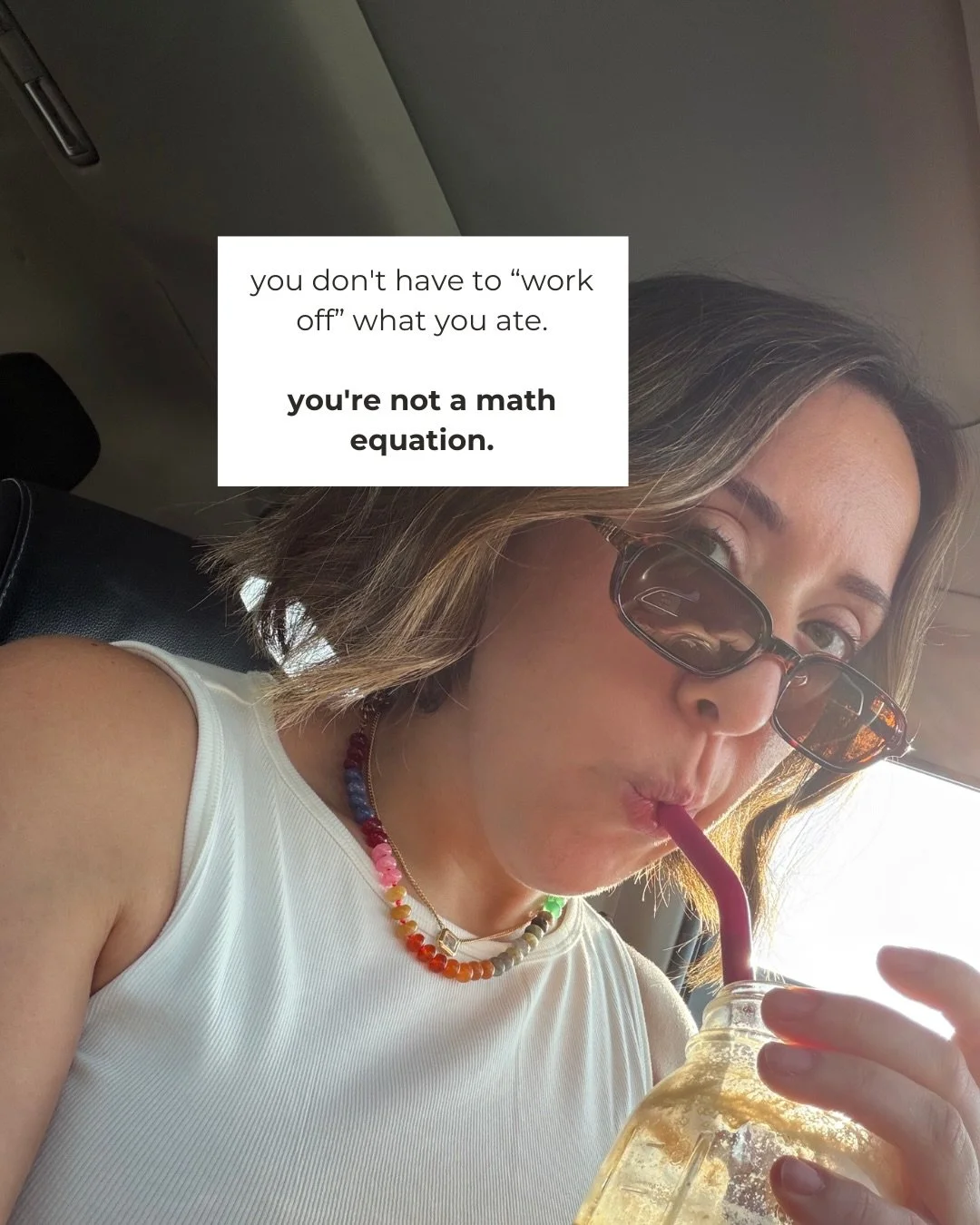 Friendly reminder: your body is not a full-time job. 
You don&rsquo;t have to earn your food, compensate for eating, or wait for your body to change before you start living.
Anyway, life is happening. Go be present in it. #bodyneutrality #edrecovery 