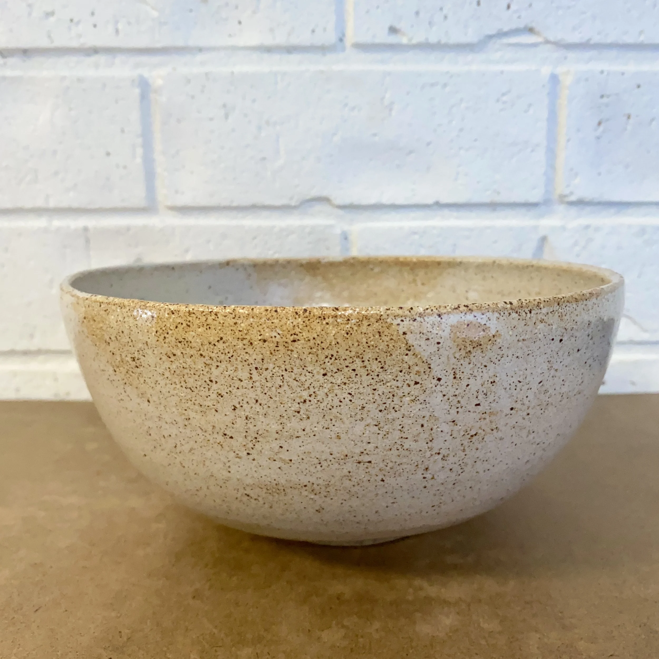 Handcrafted Speckled Stoneware Serving Bowl