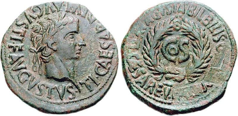 Coin of Sejanus showing effacement of his name