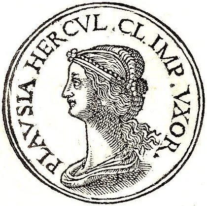Renaissance woodcut of Plautia Urgulanilla