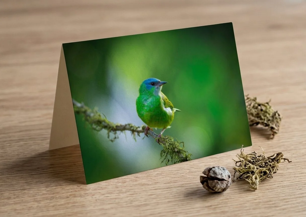 Emerald Green Female Blue Dacnis Greeting Card
