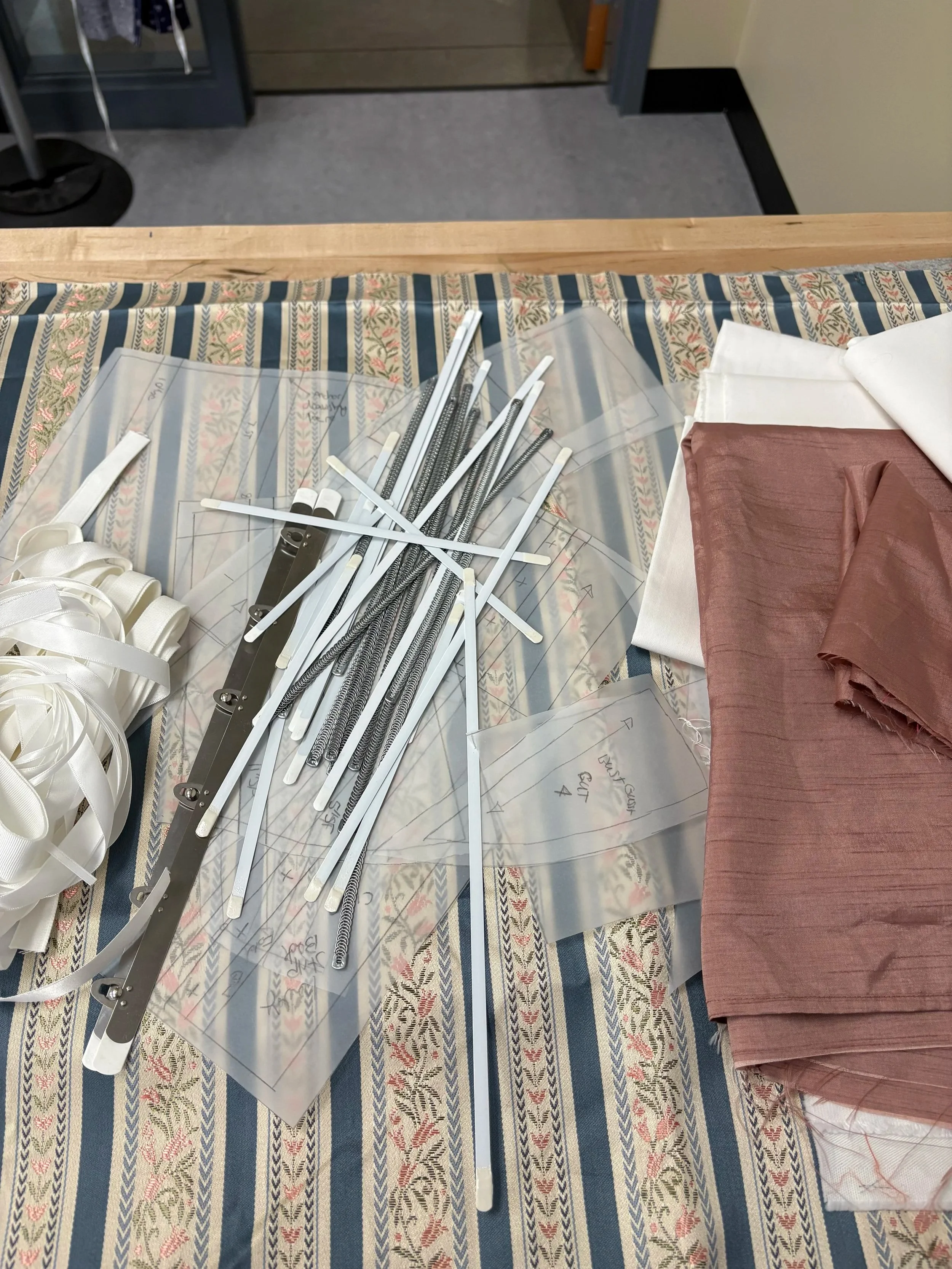The Assembly of Materials for Corset