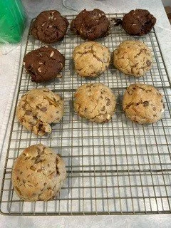 Chocolate Chip Cookies with Pretzels (sweet and salty) & Rocky Road Cookies