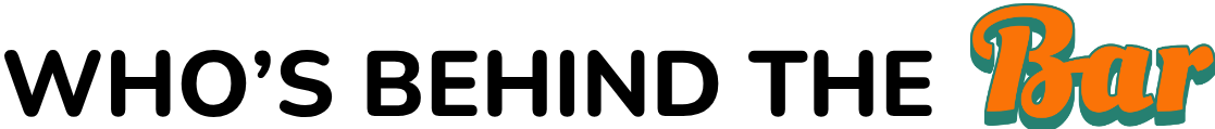 Close-up of a claim that says 'Who's behind the Bar'.