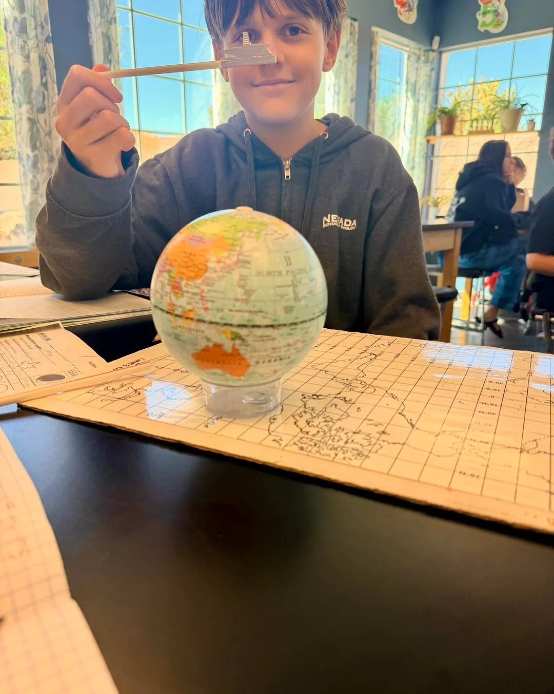 🌍 Flat Map vs. Globe: Who Wins? 🚢

Today our students at Nevada School of Inquiry played ship captains to investigate a big question: Is the Earth flat? 🤔

⛵ Test 1: The Flat Map. Students sailed a tiny ship across a flat map and watched from sea 