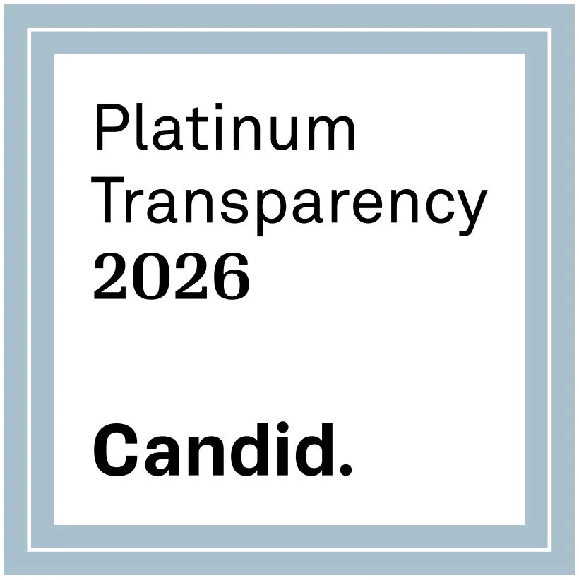 A certificate or award titled 'Platinum Transparency 2026' with the word 'Candid.' at the bottom.