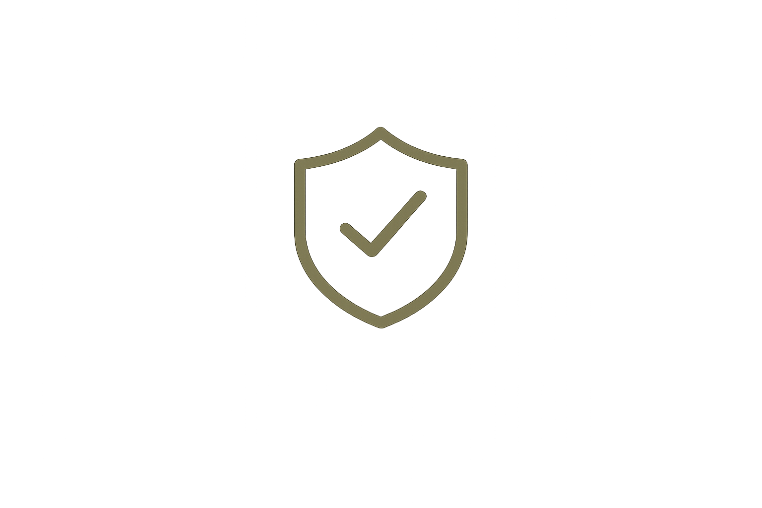 Escudo de protección con una marca de verificación en el centro.