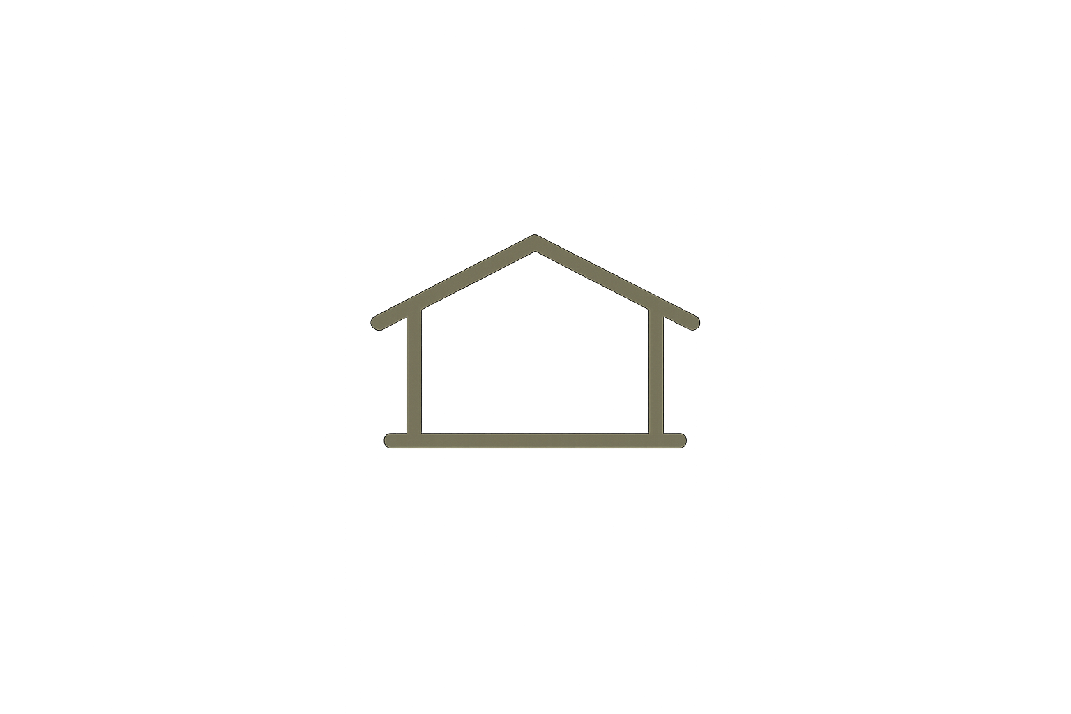 Icono simple de una casa en línea.
