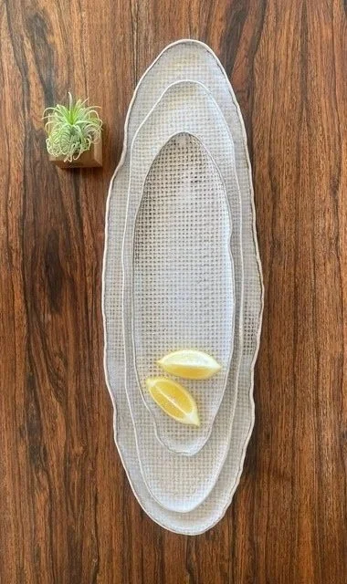 Burlap Texture Charcuterie Platter