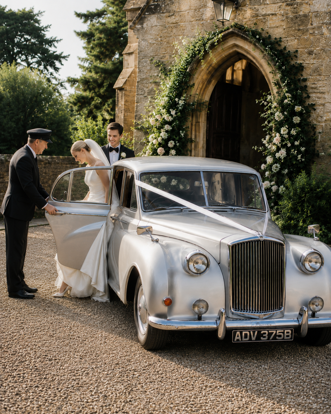Luxury wedding car hire for a Sussex wedding