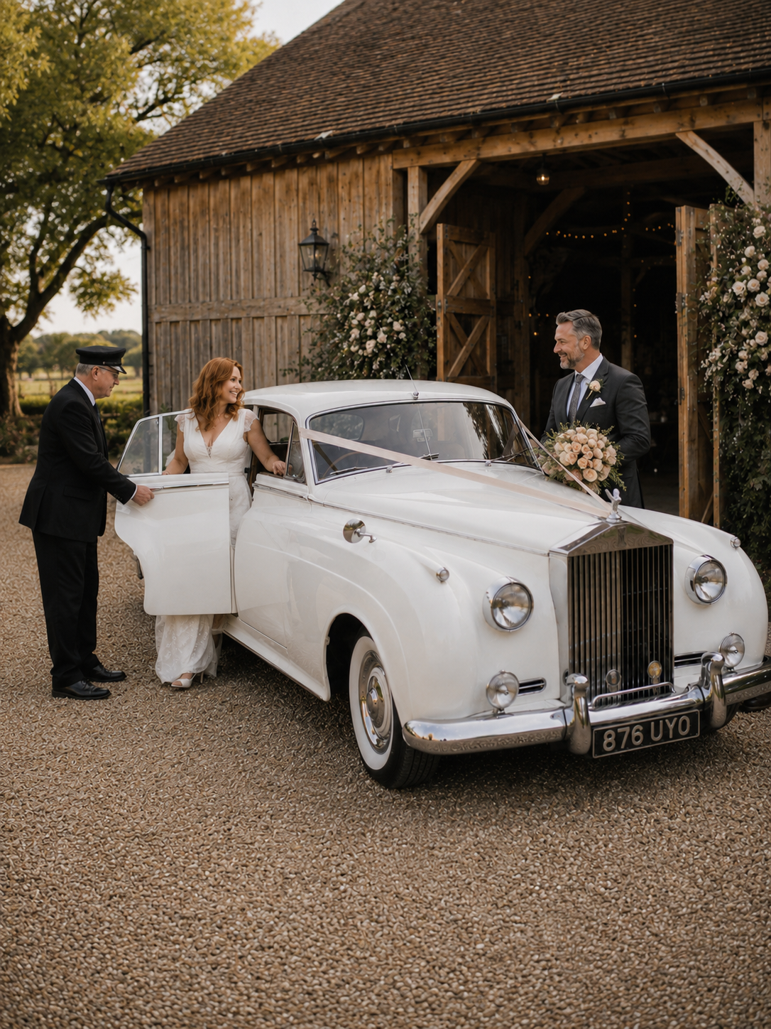 Luxury wedding car hire for a Sussex wedding
