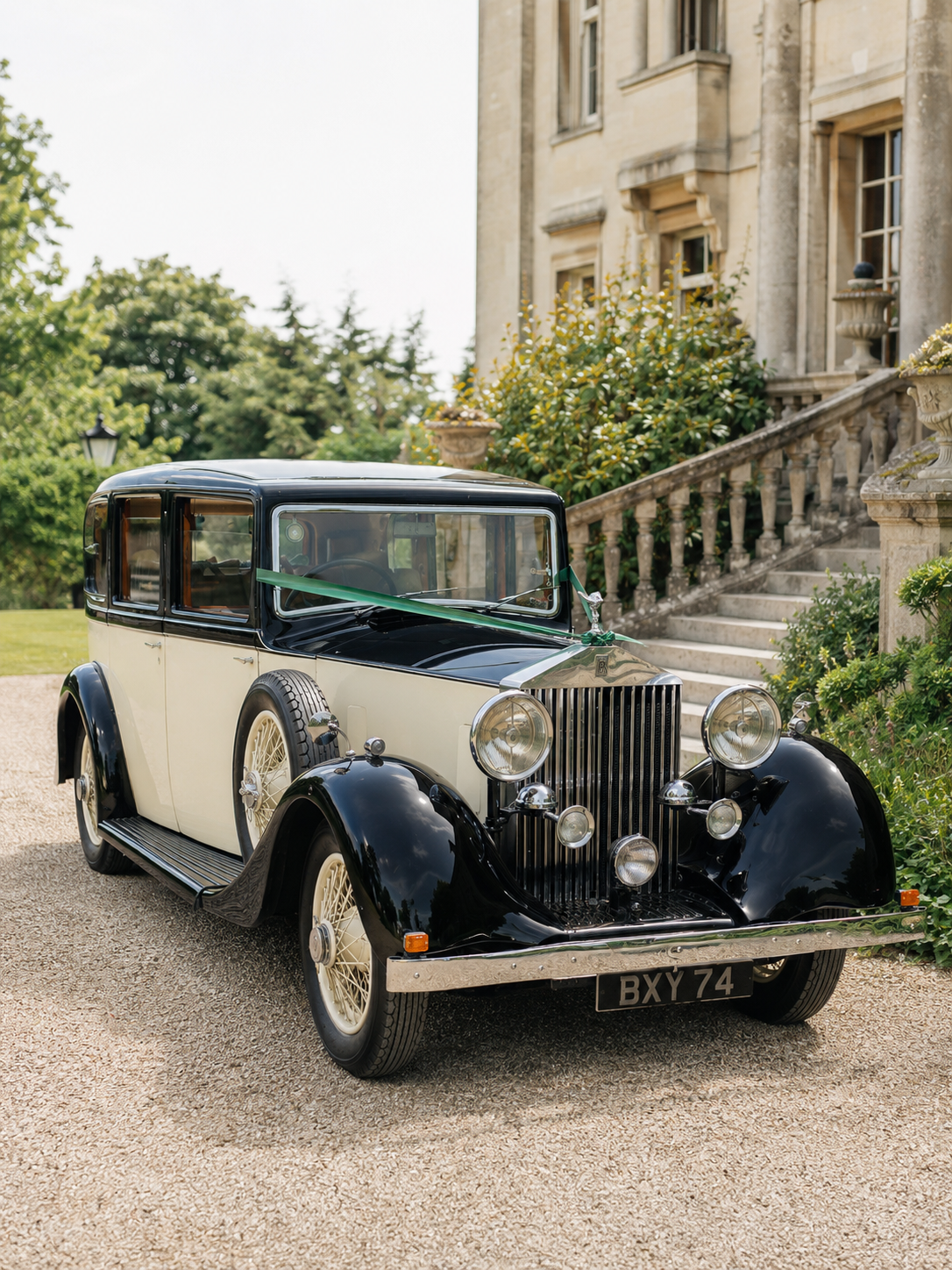 Lady Beatrice 1935 Rolls-Royce 20/25 Barker Saloon wedding car in West Sussex