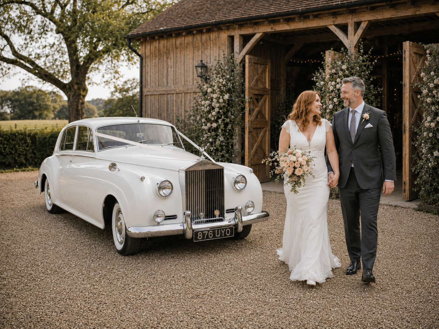 Luxury wedding car hire for a Sussex wedding