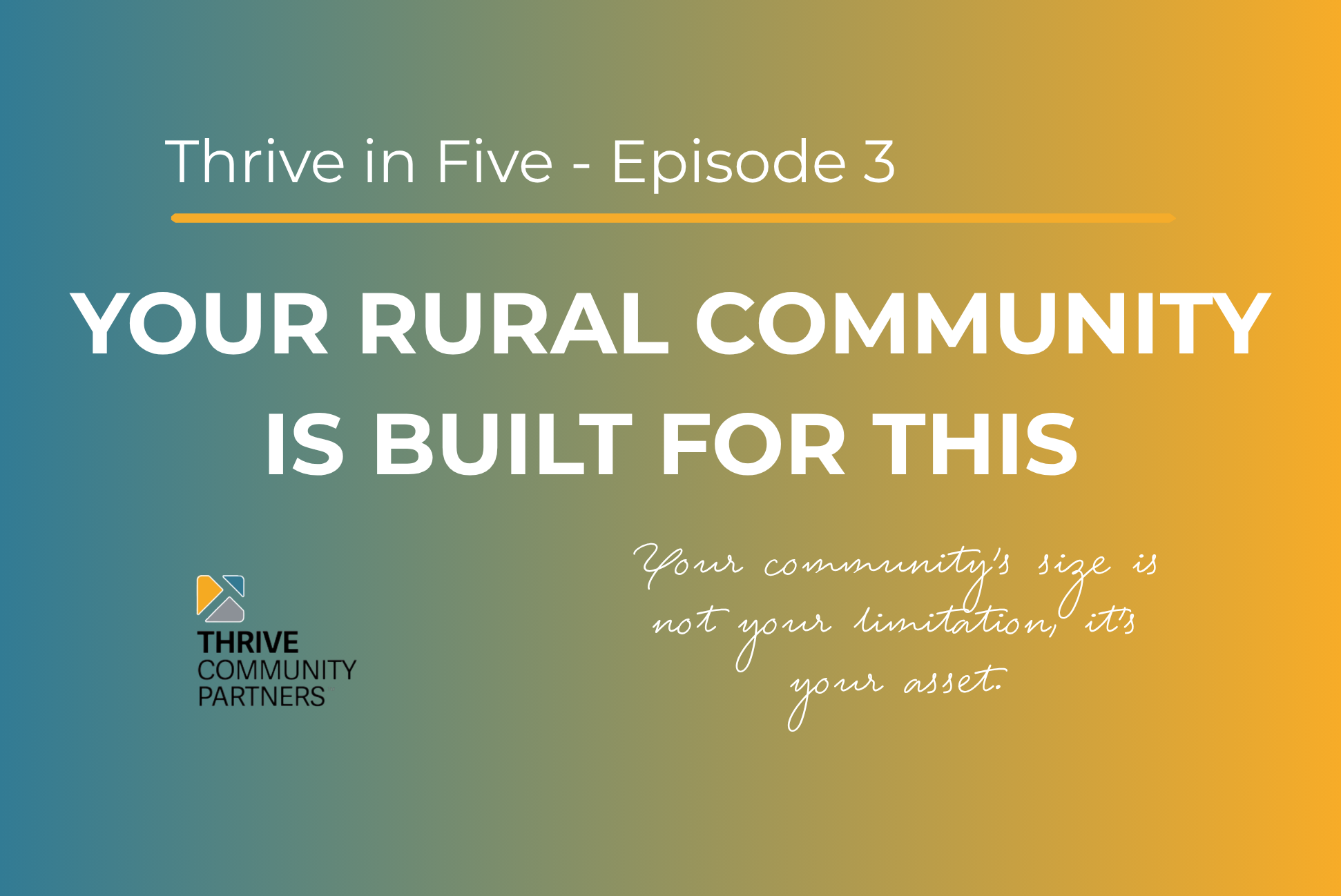 Your Rural Community Isn't Too Small. It's Built for This.