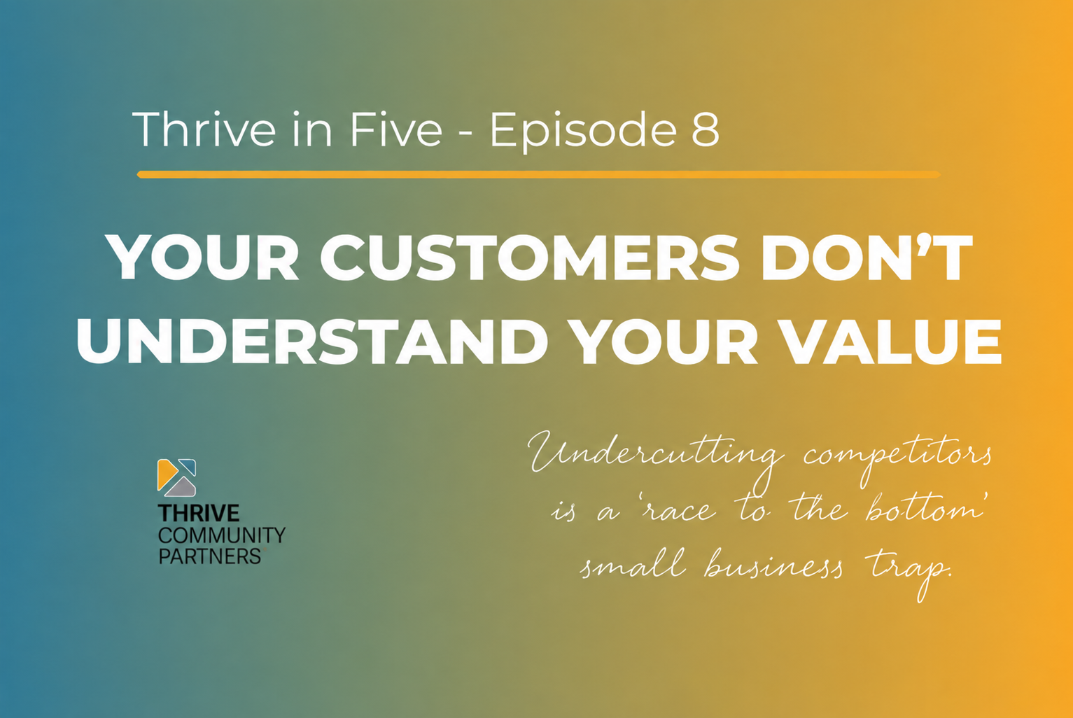 Compete on Value not Price