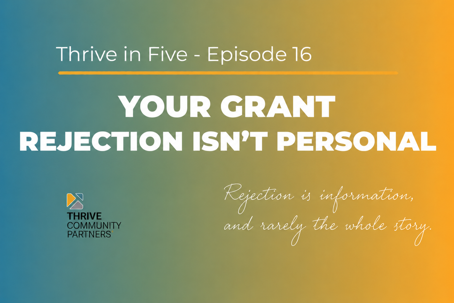 Your Grant Rejection Is Not Personal
