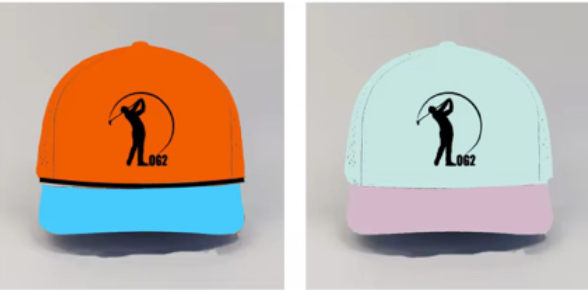 Two-Tone Golfer Logo Cap