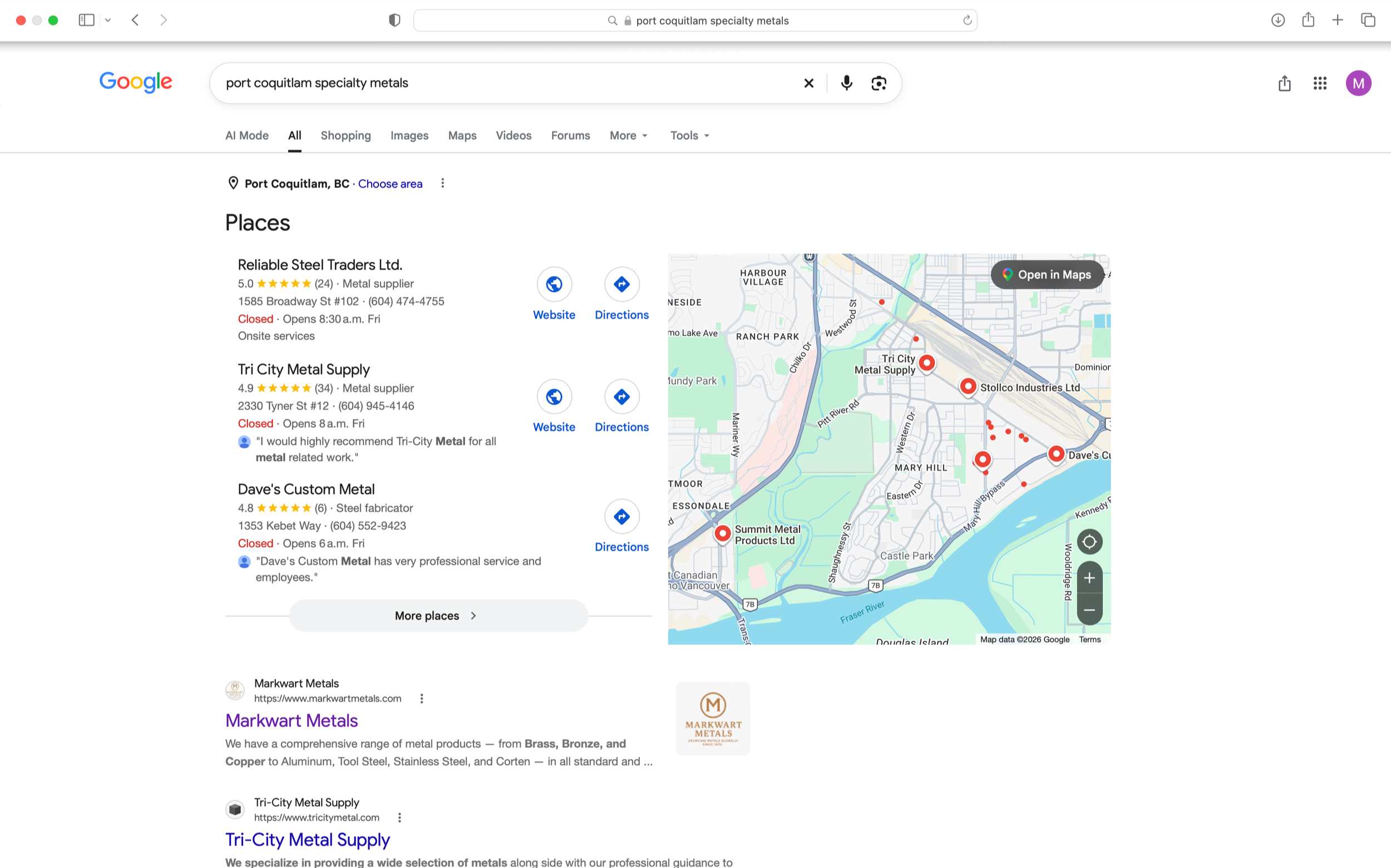 One of North Shore Web Design's clients featuring their number one google ranking that they achieved hiring North Shore Web Design. Located in North Vancouver also serving North Shore, Vancouver, Coquitlam, Burnaby, Surrey, Abbotsford and Chilliwack.