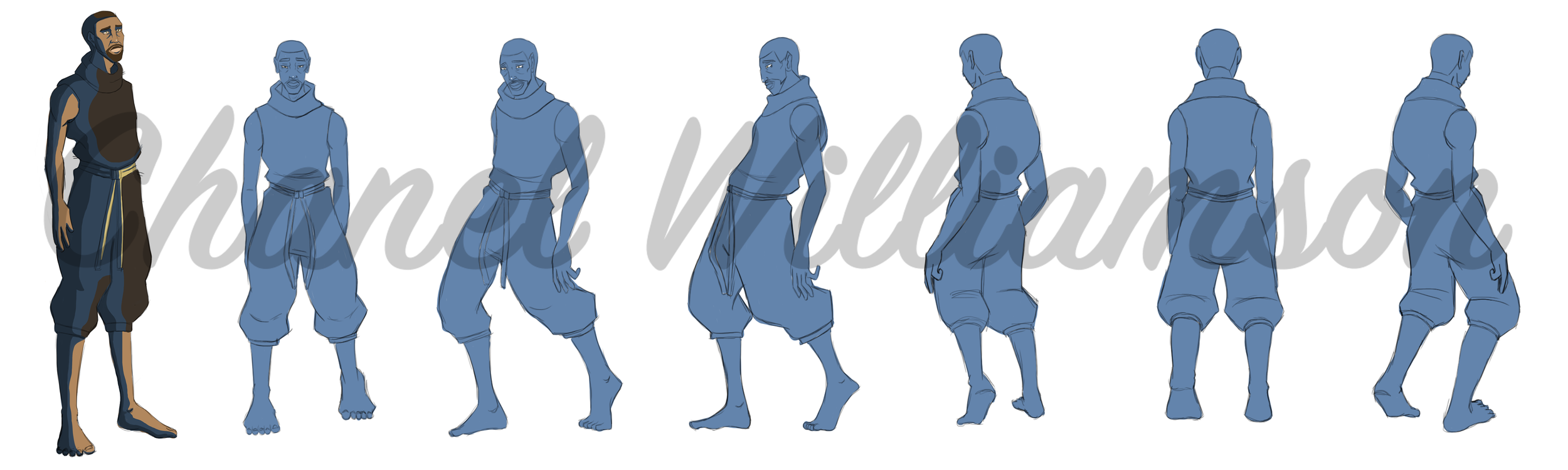Drunkard Man - Turnaround Sheet [sackcloth]