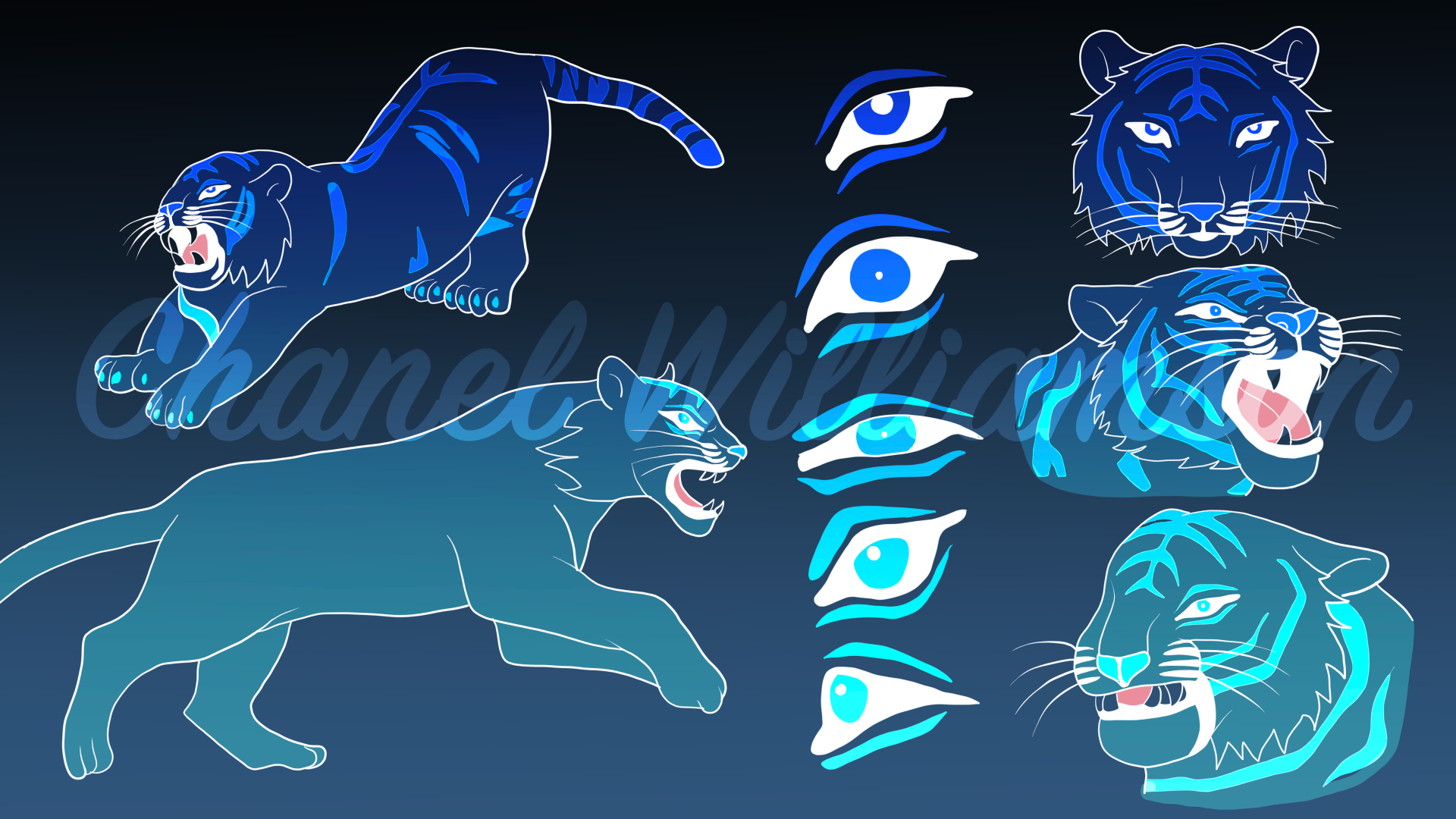 [Zayn] Tiger Companion - Expressions and Poses Sheet