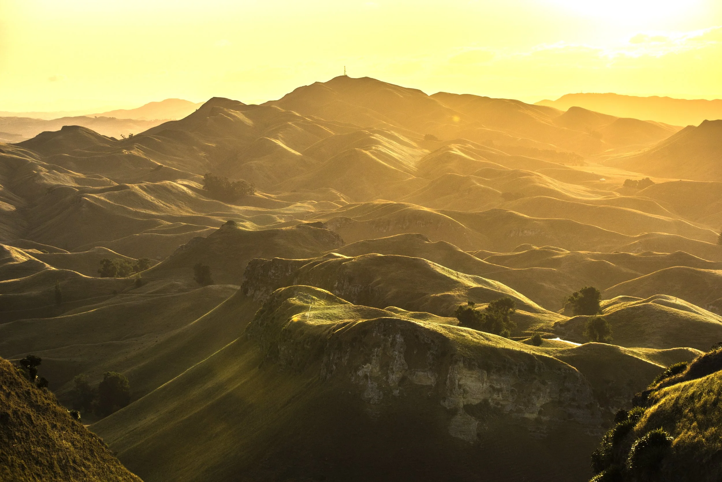 Mt Erin at sun set, in Hawkes Bay 