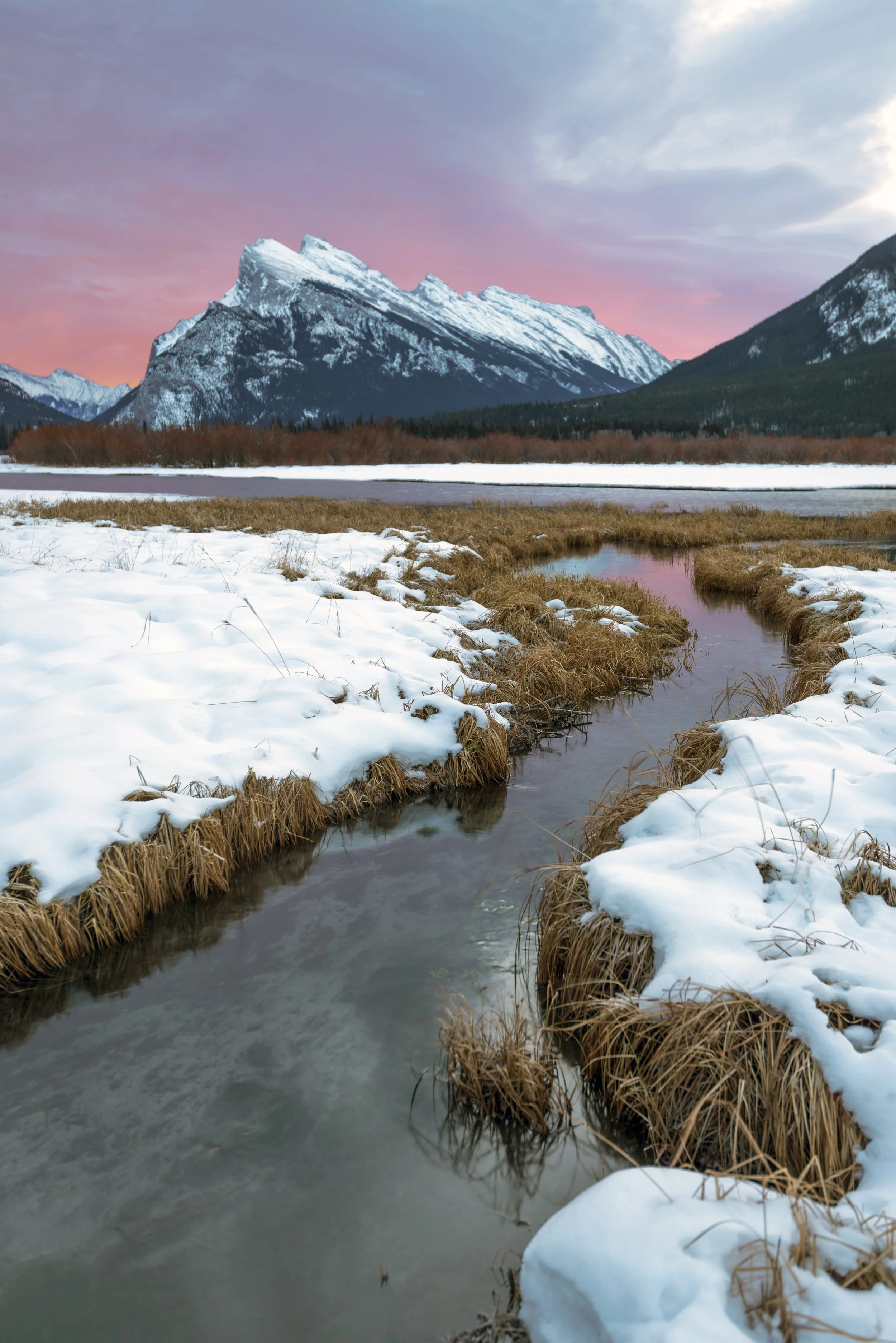 Mt Rundle from Vermillion Lakes 