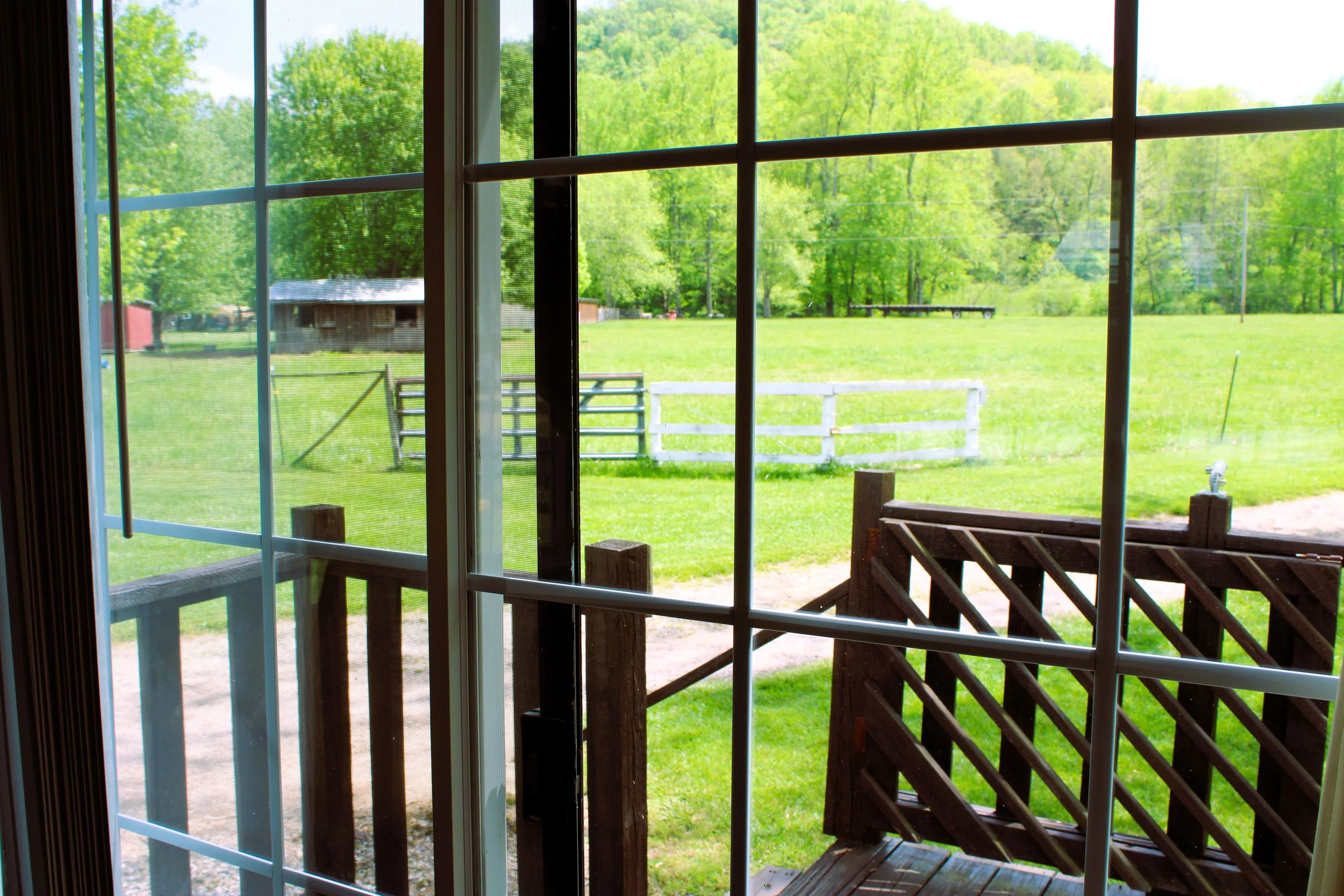 window view at cartoogechaye creek campground