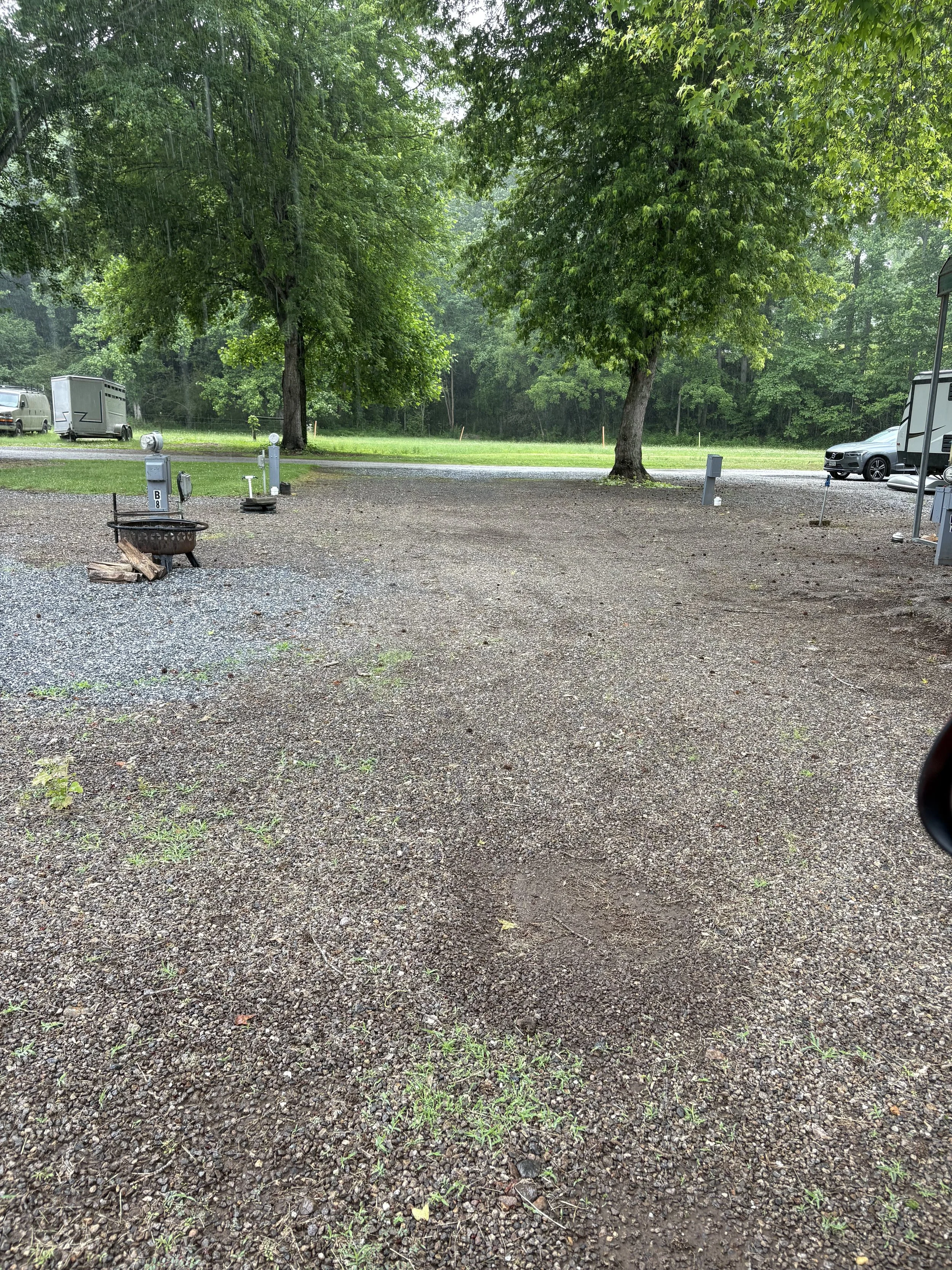 rv site at cartoogechaye creek campground