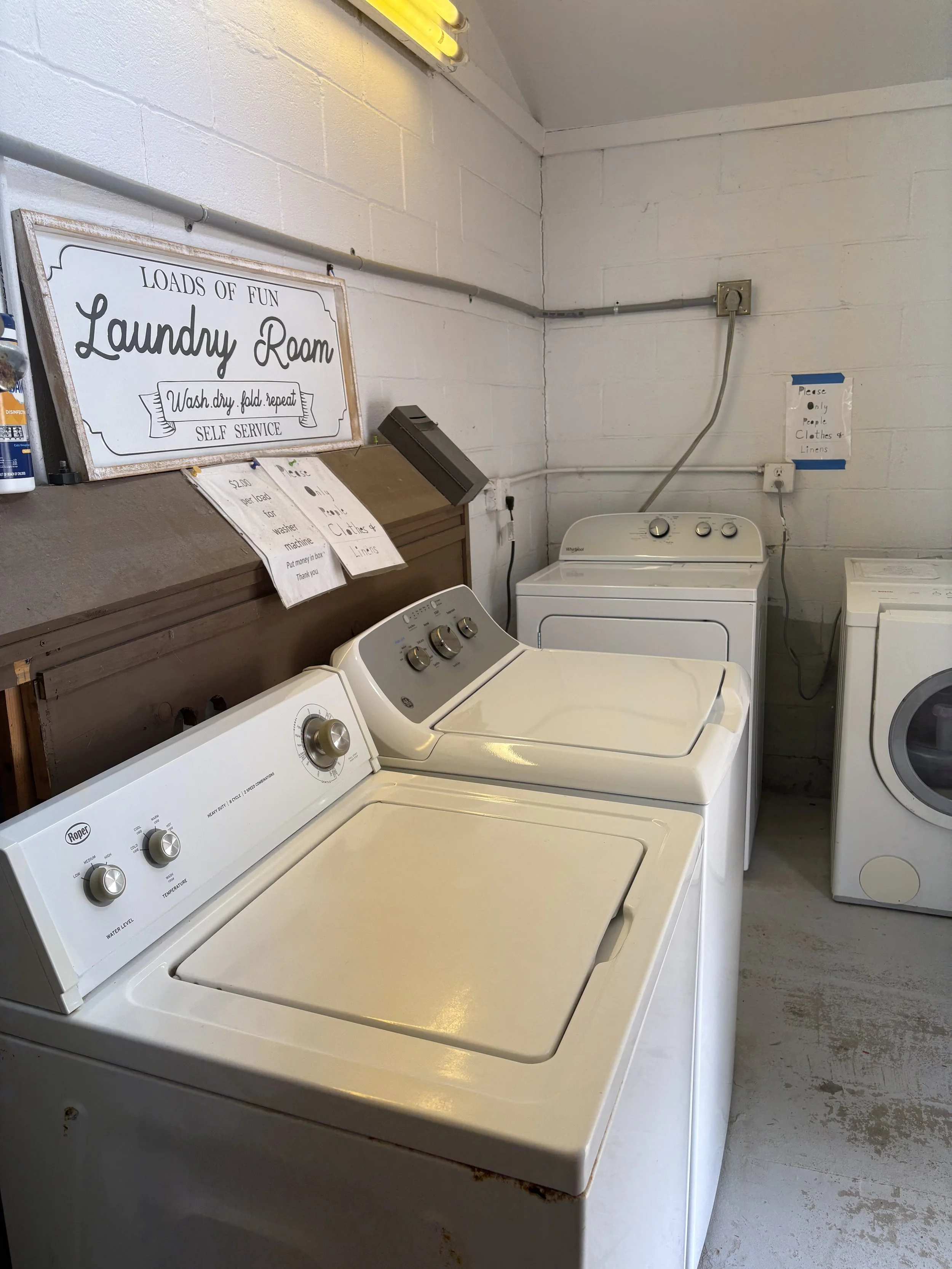 laundry room at cartoogechaye creek campground