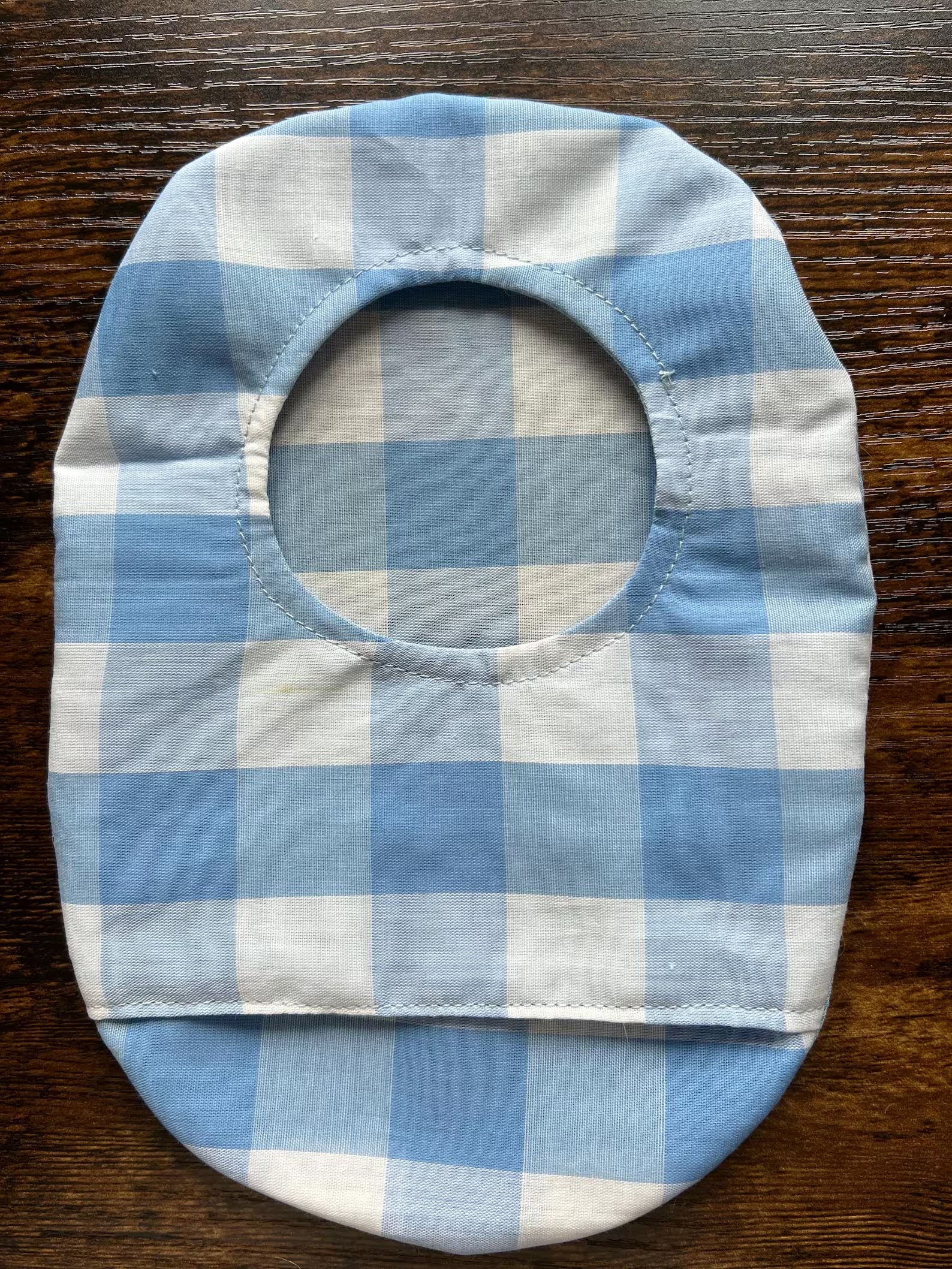 Stoma Bag Covers (Blue Checked)