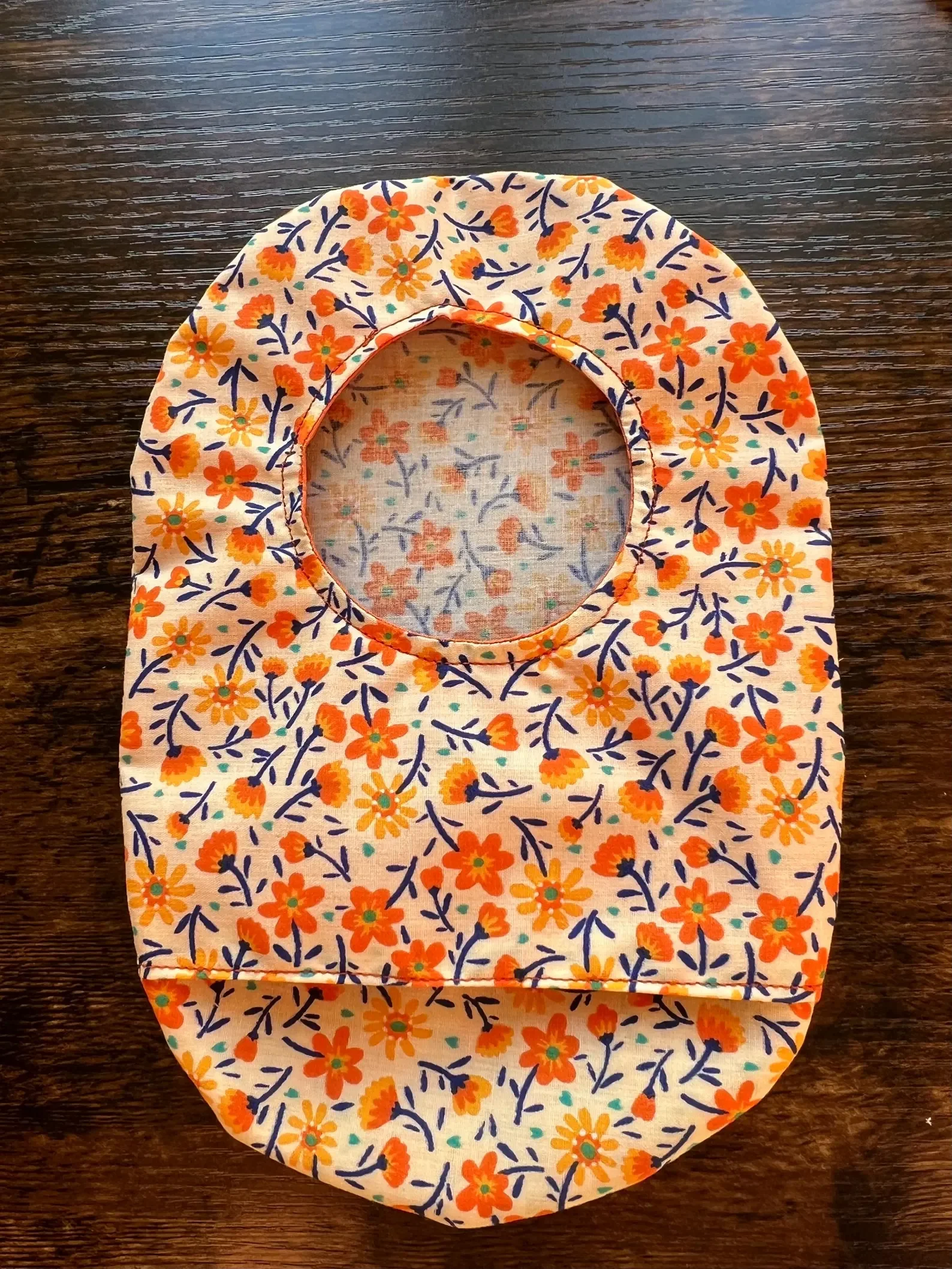 Stoma Bag Covers (Orange Floral)