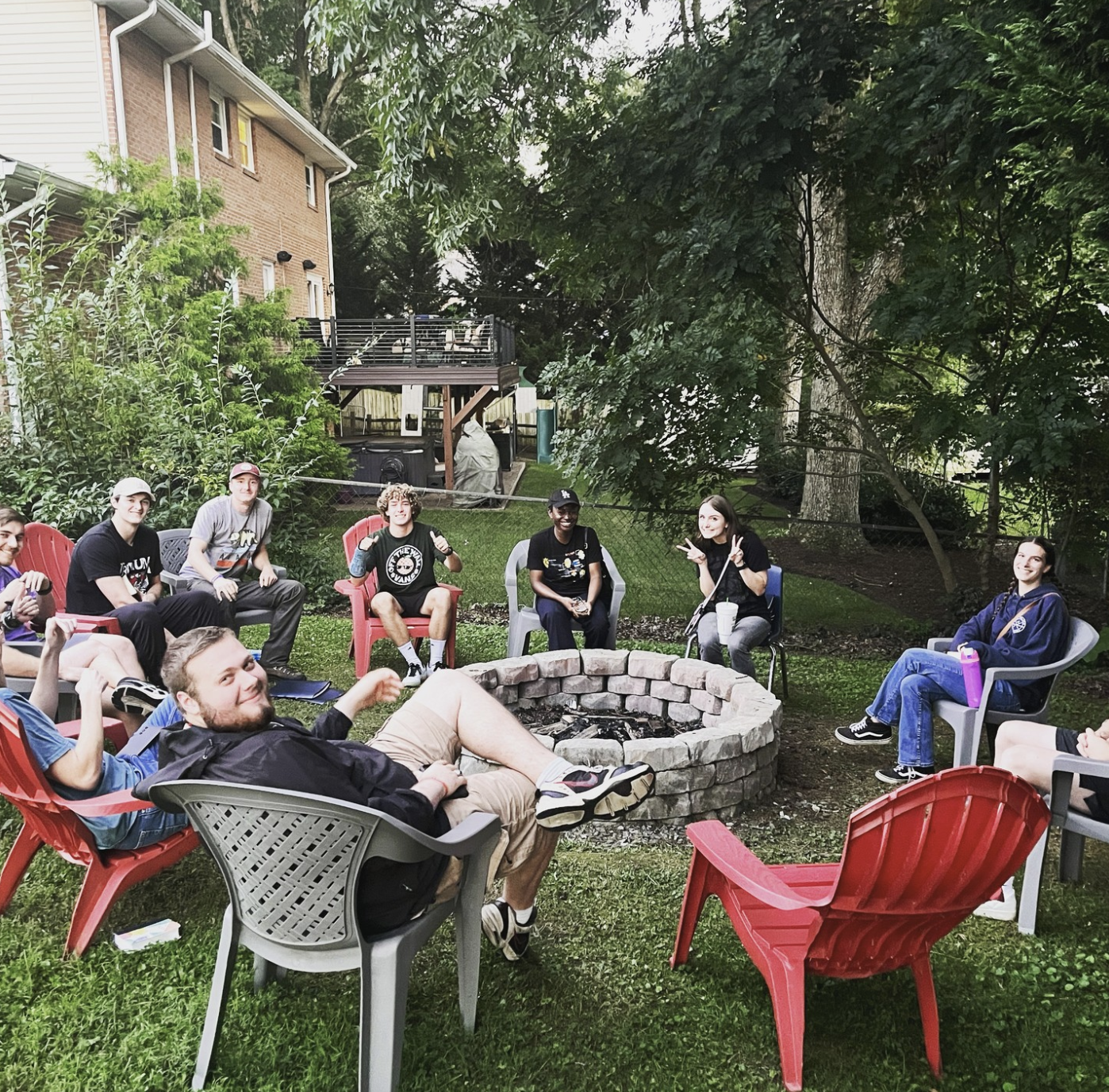 Campus ministry bonfire