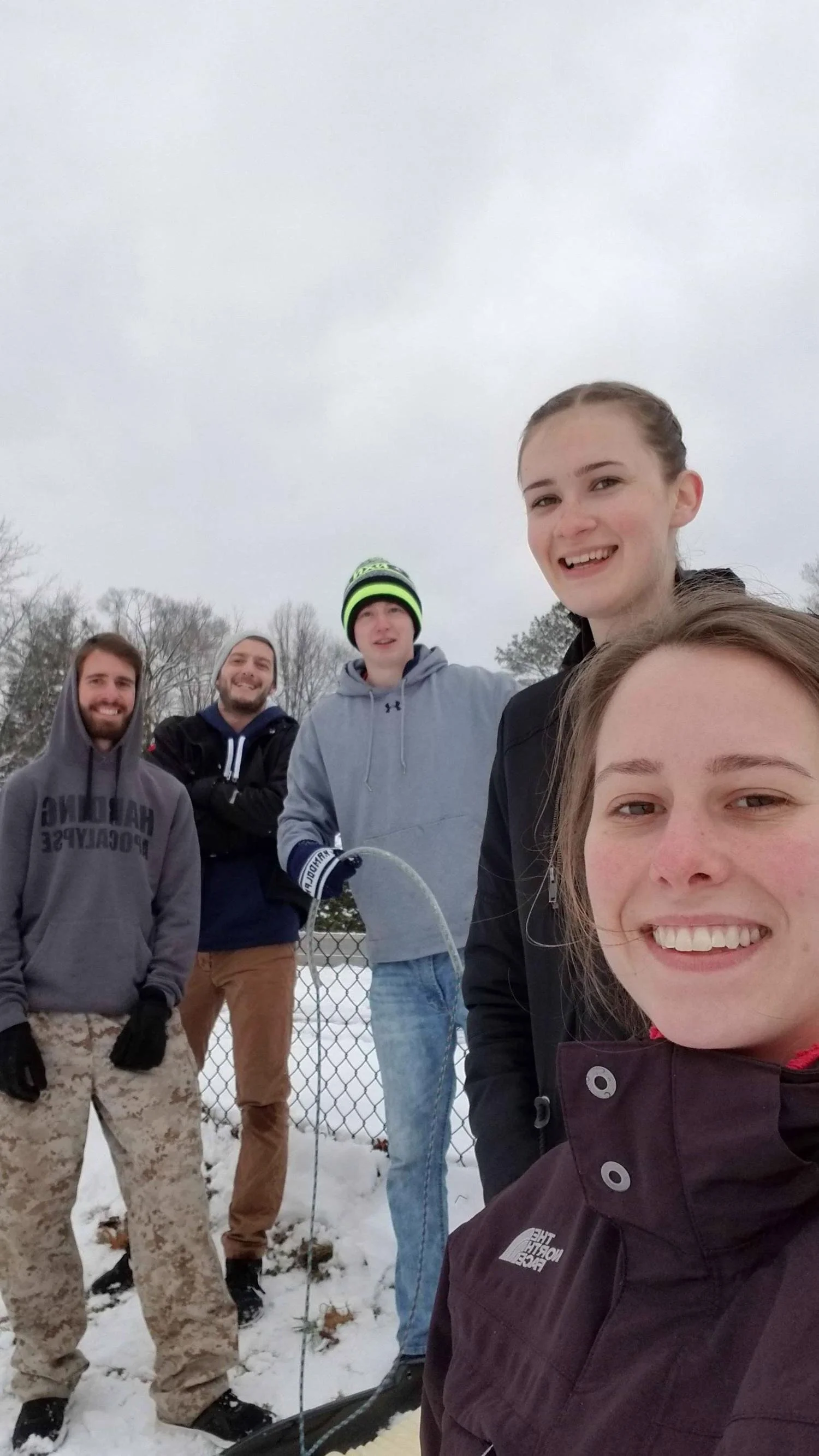 Christian group sledding