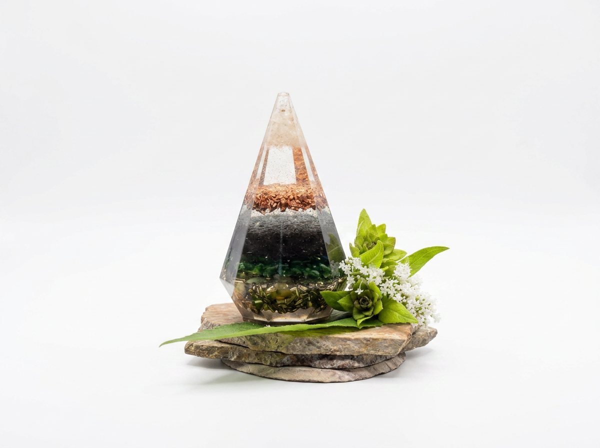 #47- 11 cm Tall Orgonite Pyramid