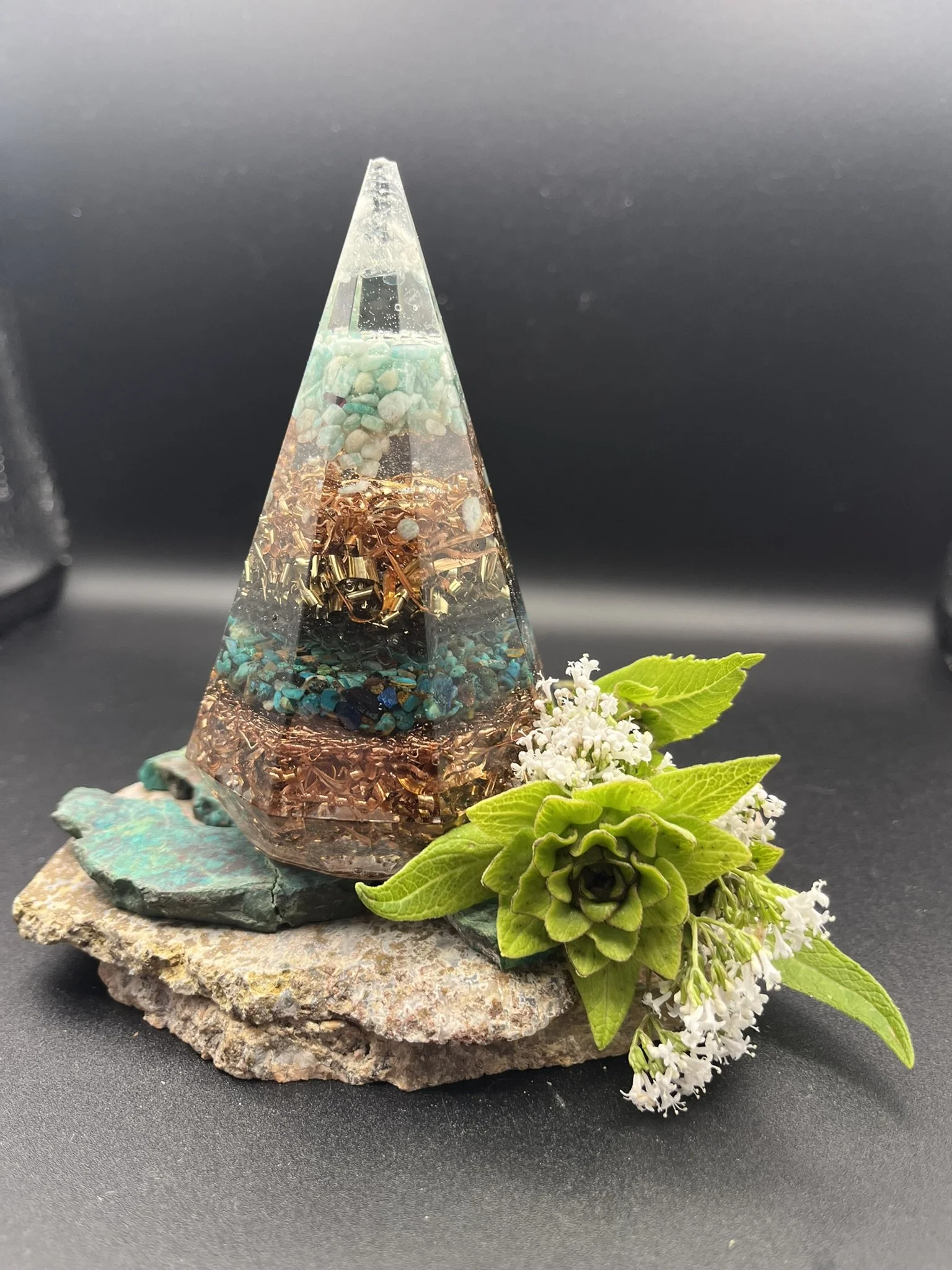 #33- 11 cm Tall Orgonite Pyramid